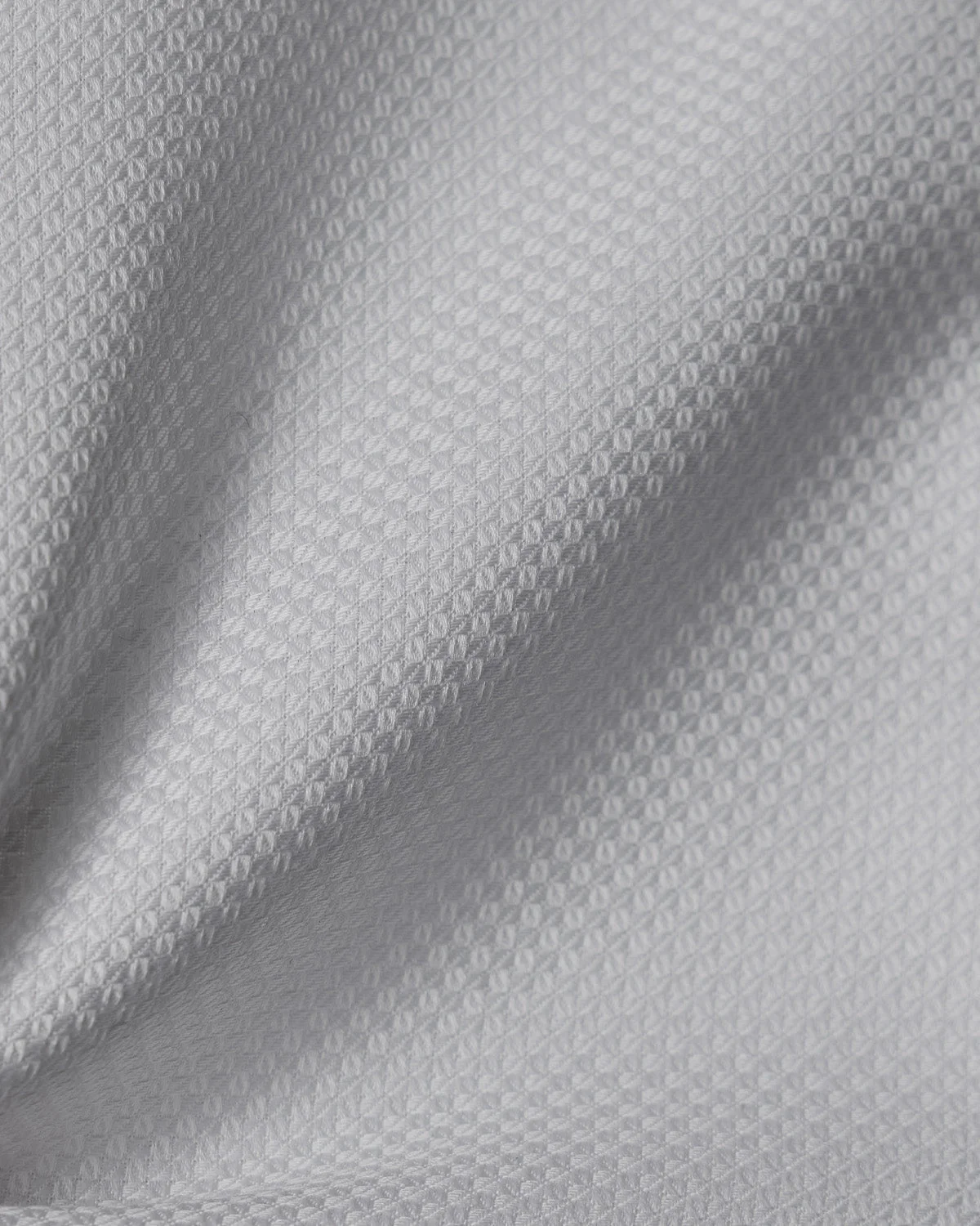 Natural Stretch White Diamond Weave Dress Shirt - Image 4