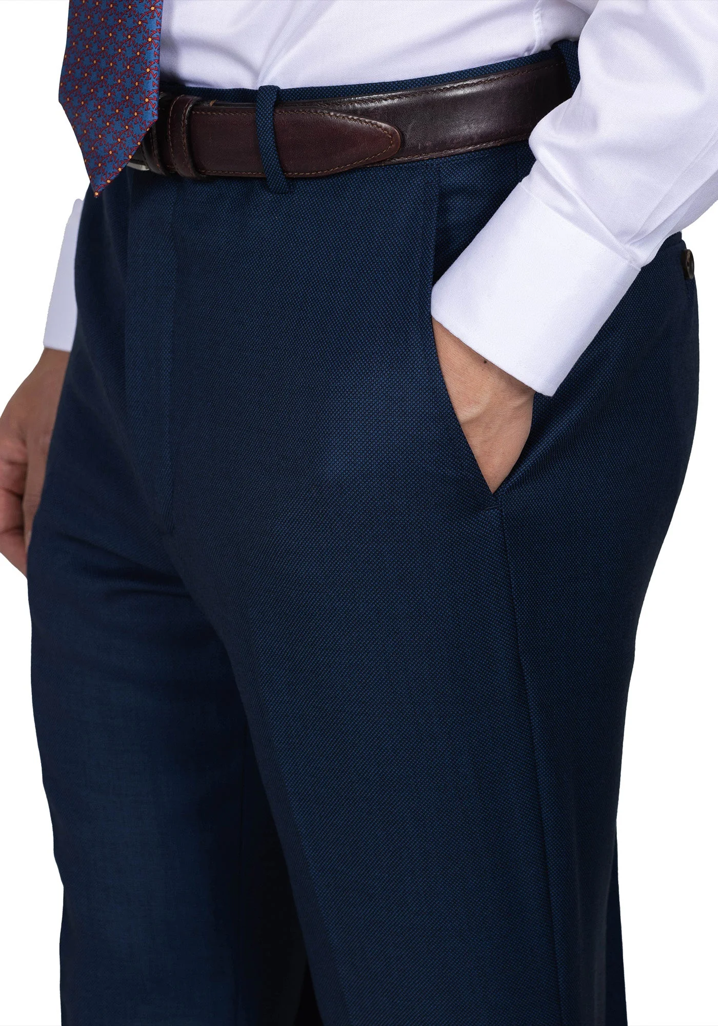 Navy Birdseye Suit - Image 7