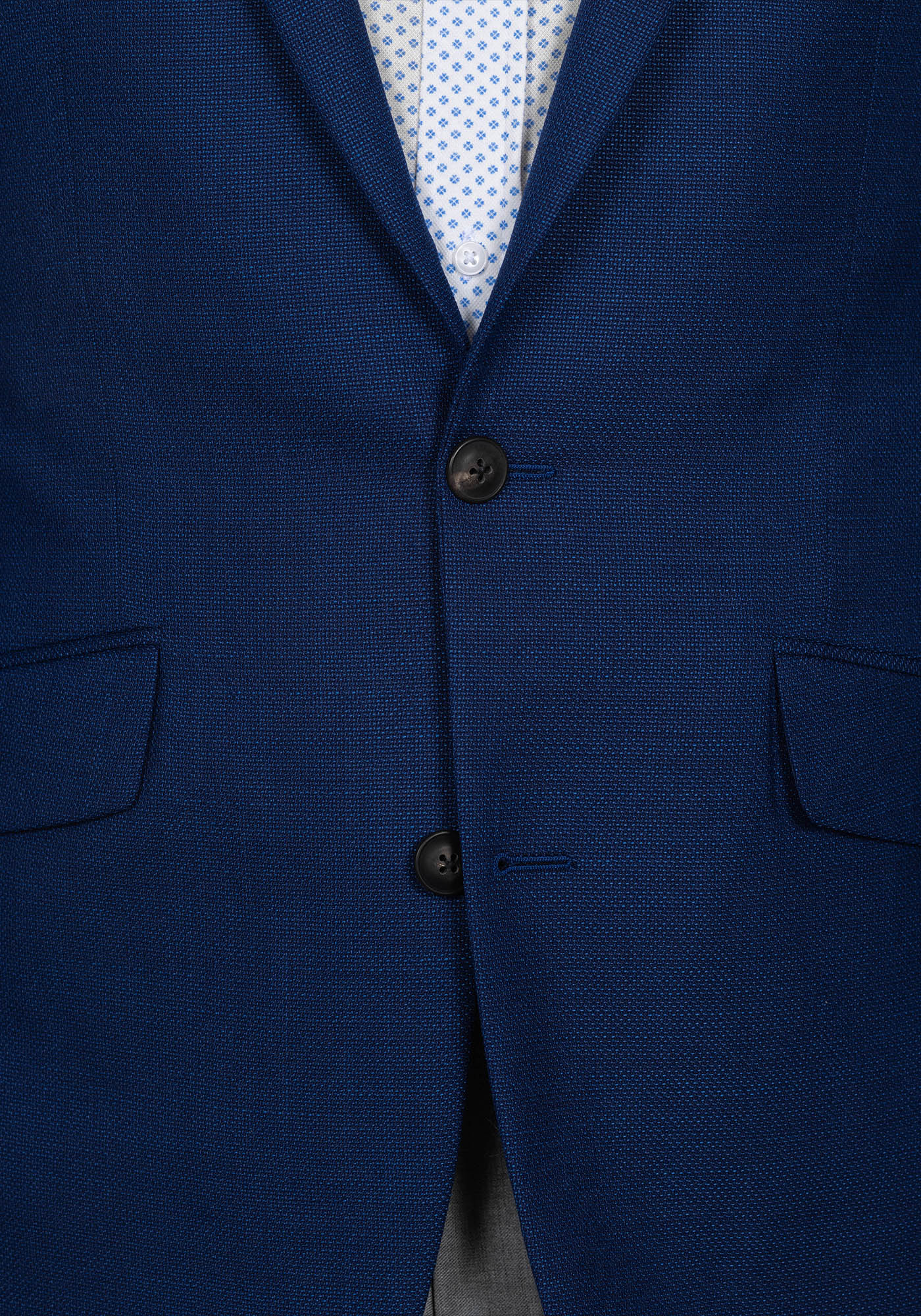 Navy Hopsack Blazer - Image 4