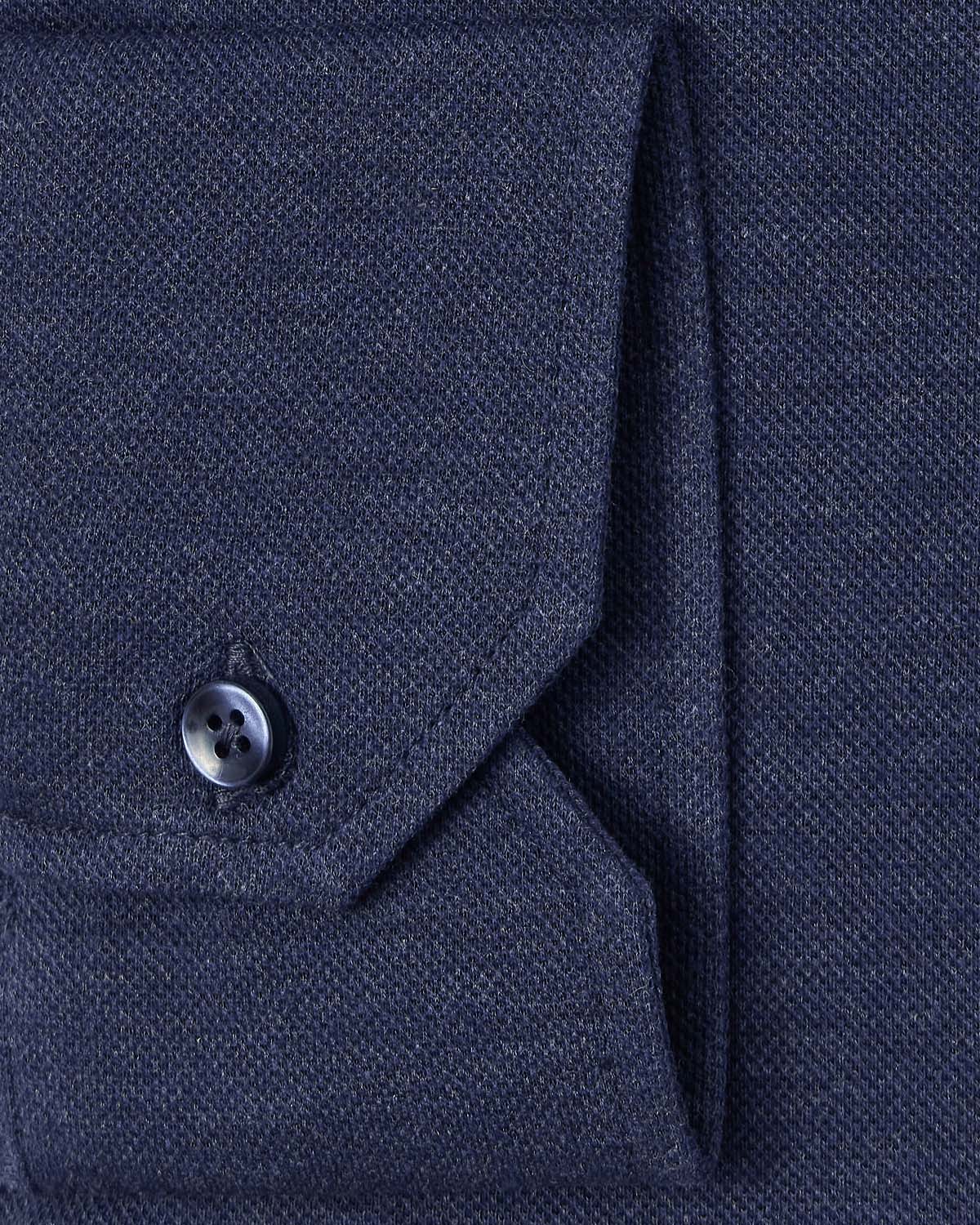 Navy Performance Pique Knit Shirt - Image 3