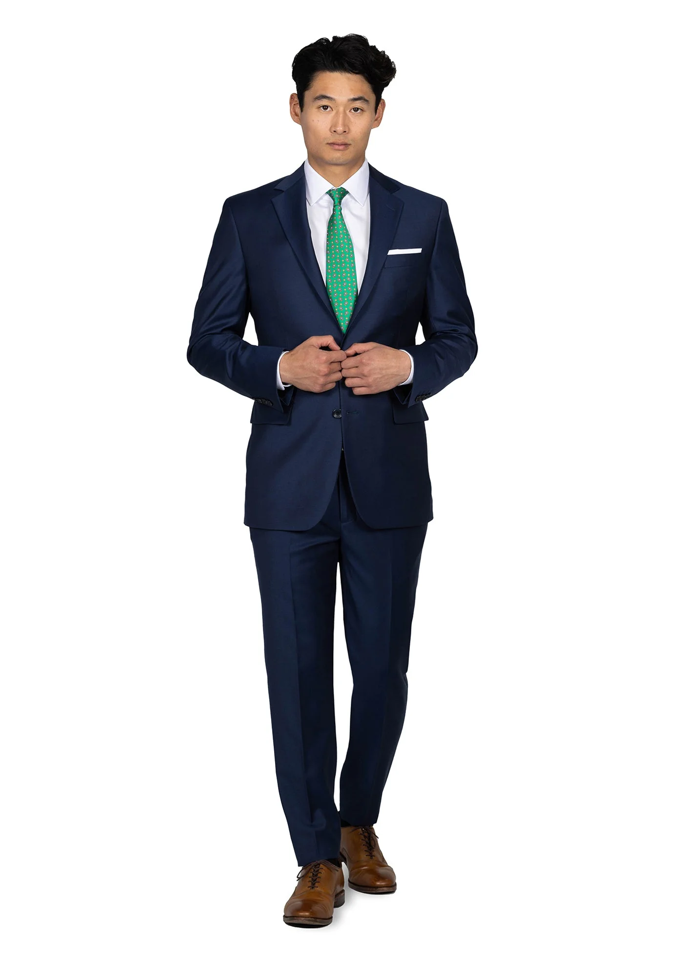 Navy Plain Twill Blazer - Image 3