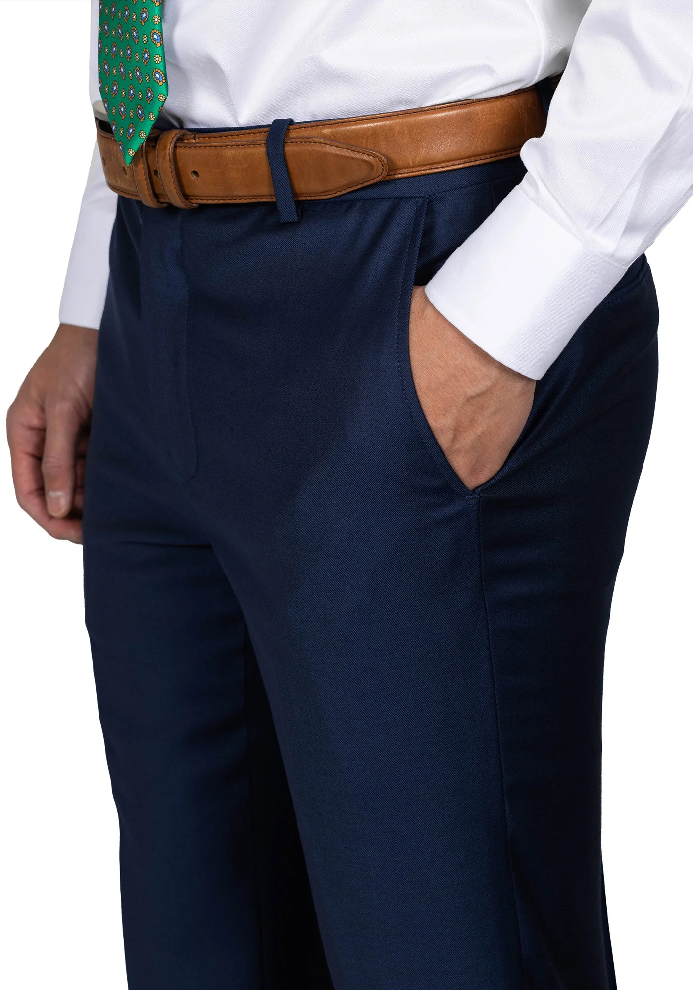 Navy Plain Twill Blazer - Image 6