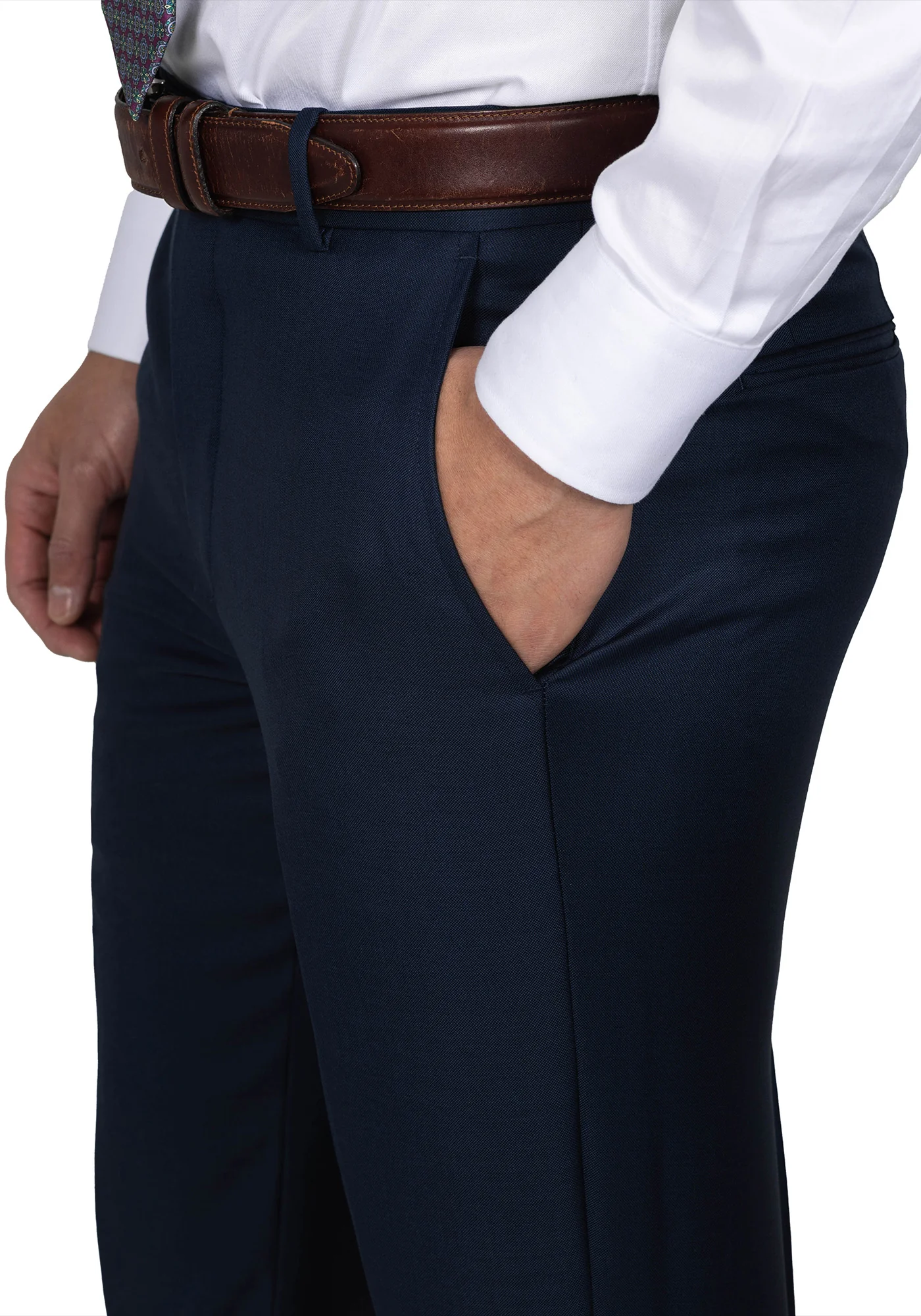 Navy Sharkskin Suit - Image 5