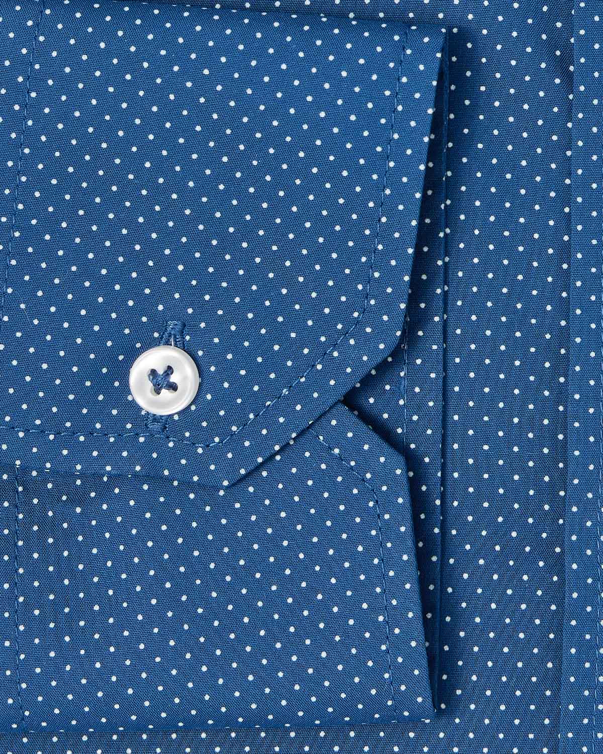 Navy with White Dots Dress Shirt - Image 3
