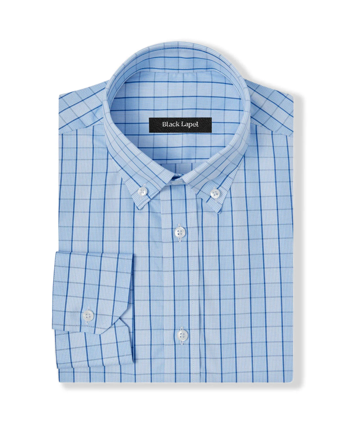 Portugese Blue on Blue Check Dress Shirt