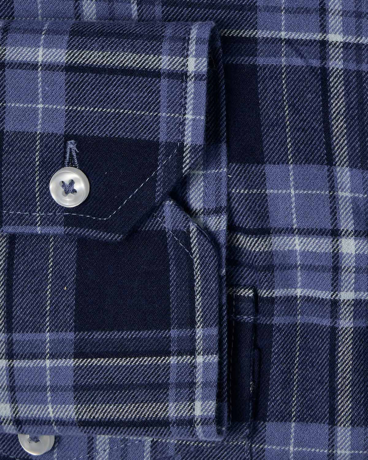 Portuguese Blue Merino Wool Flannel Shirt - Image 3