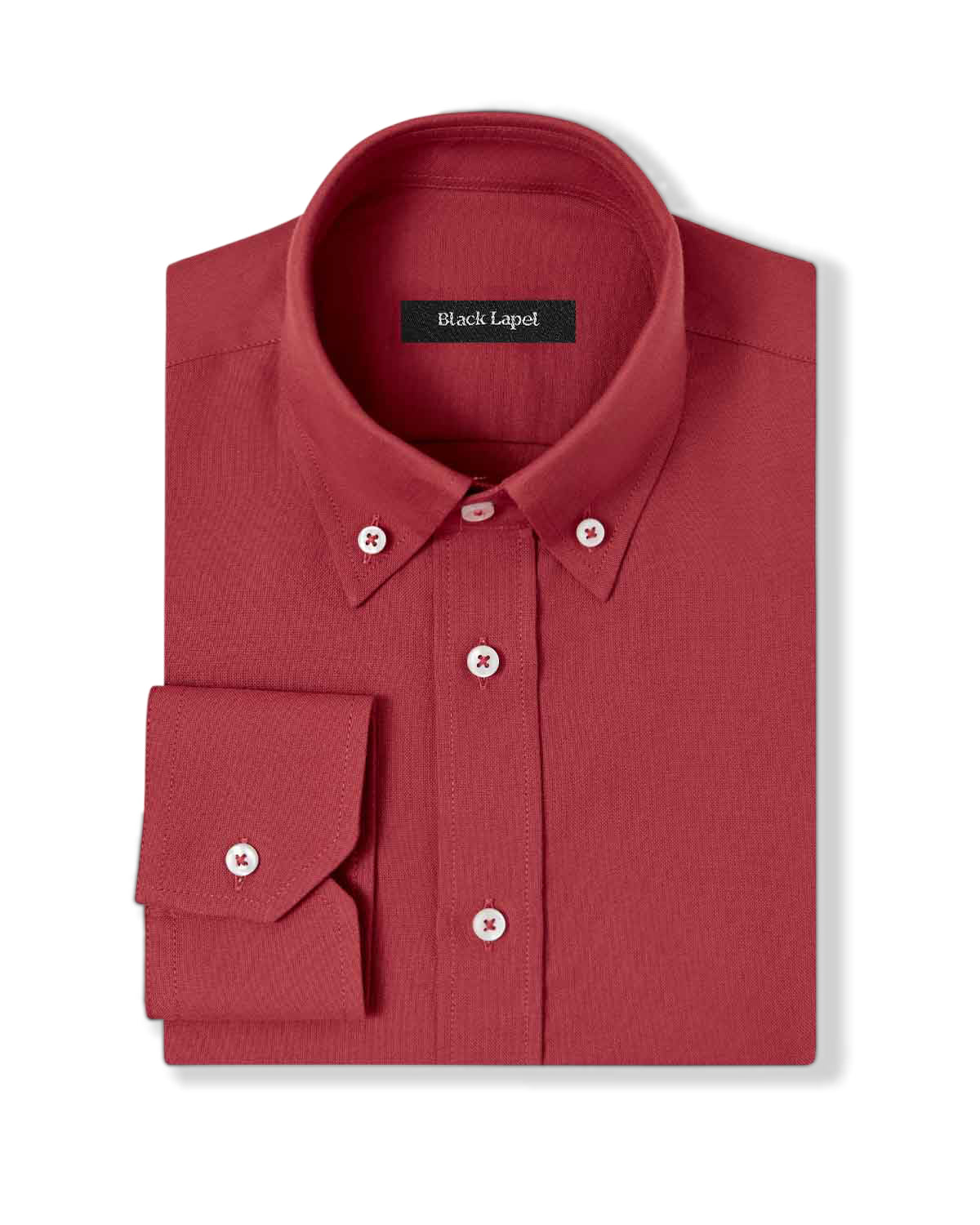 Portuguese Marsala Red Oxford Dress Shirt