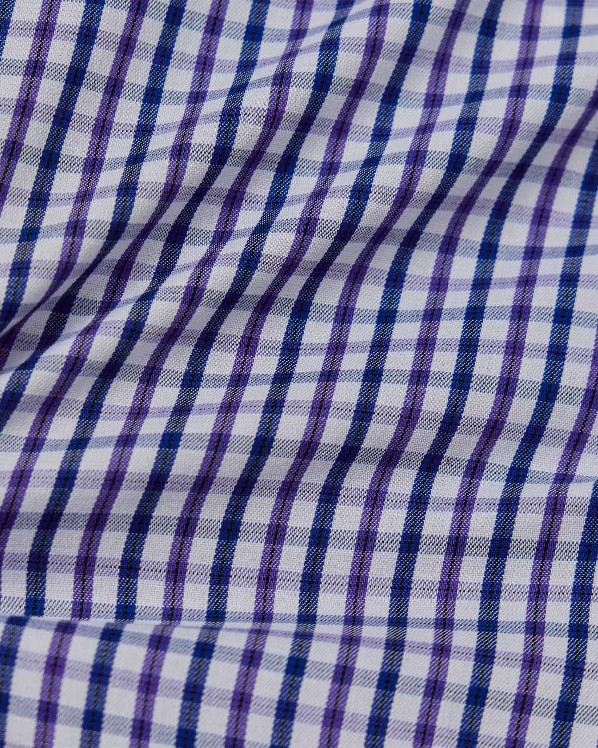 Purple and Navy Tattersall Dress Shirt - Image 4