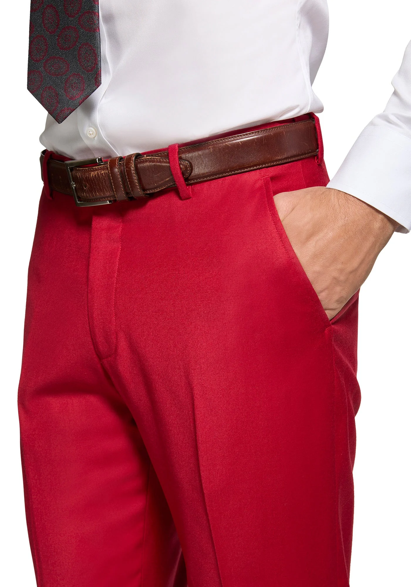 Red Flannel Merino Dress Pants - Image 2