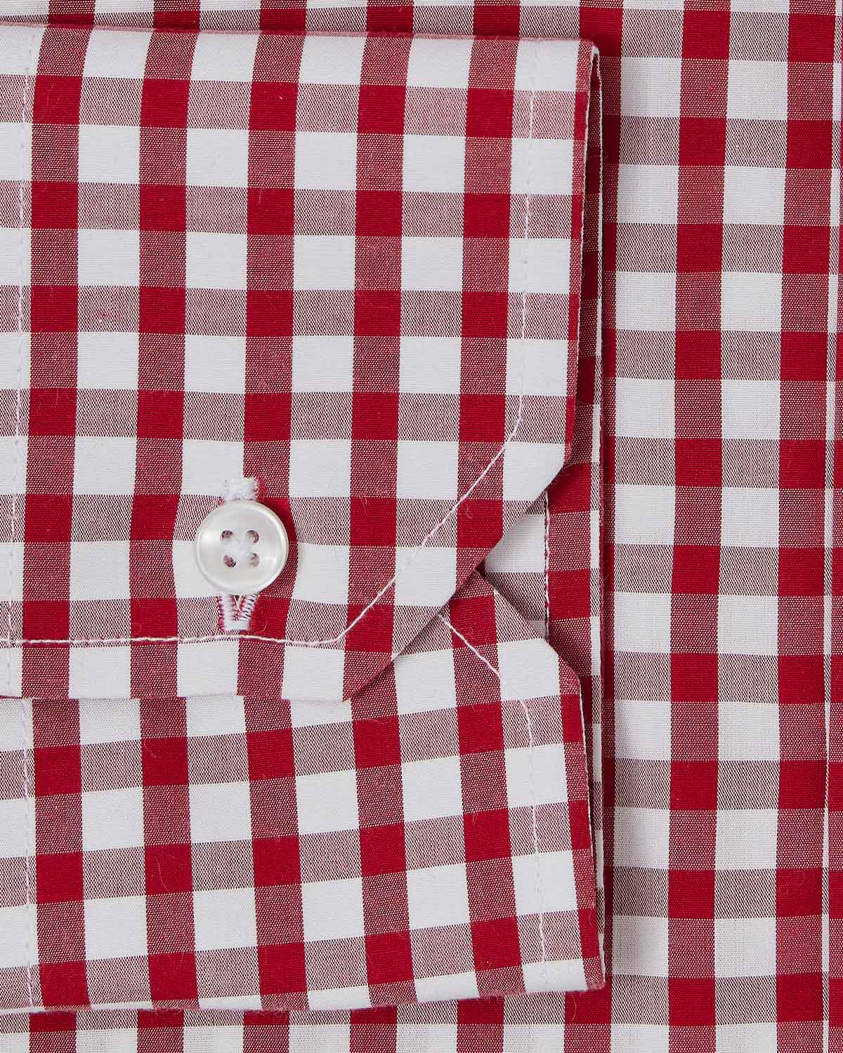 Red Gingham Dress Shirt - Image 3