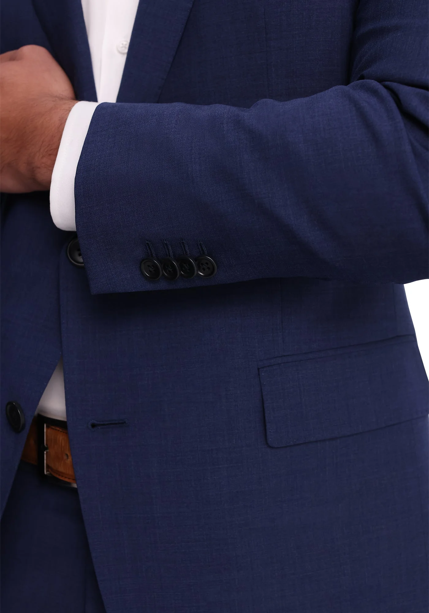 Slate Blue Stretch Fresco Blazer - Image 5