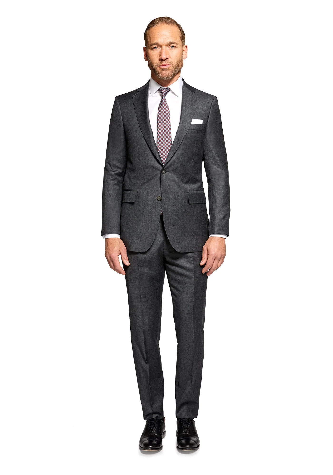 Solid Charcoal Merino Blazer - Image 4