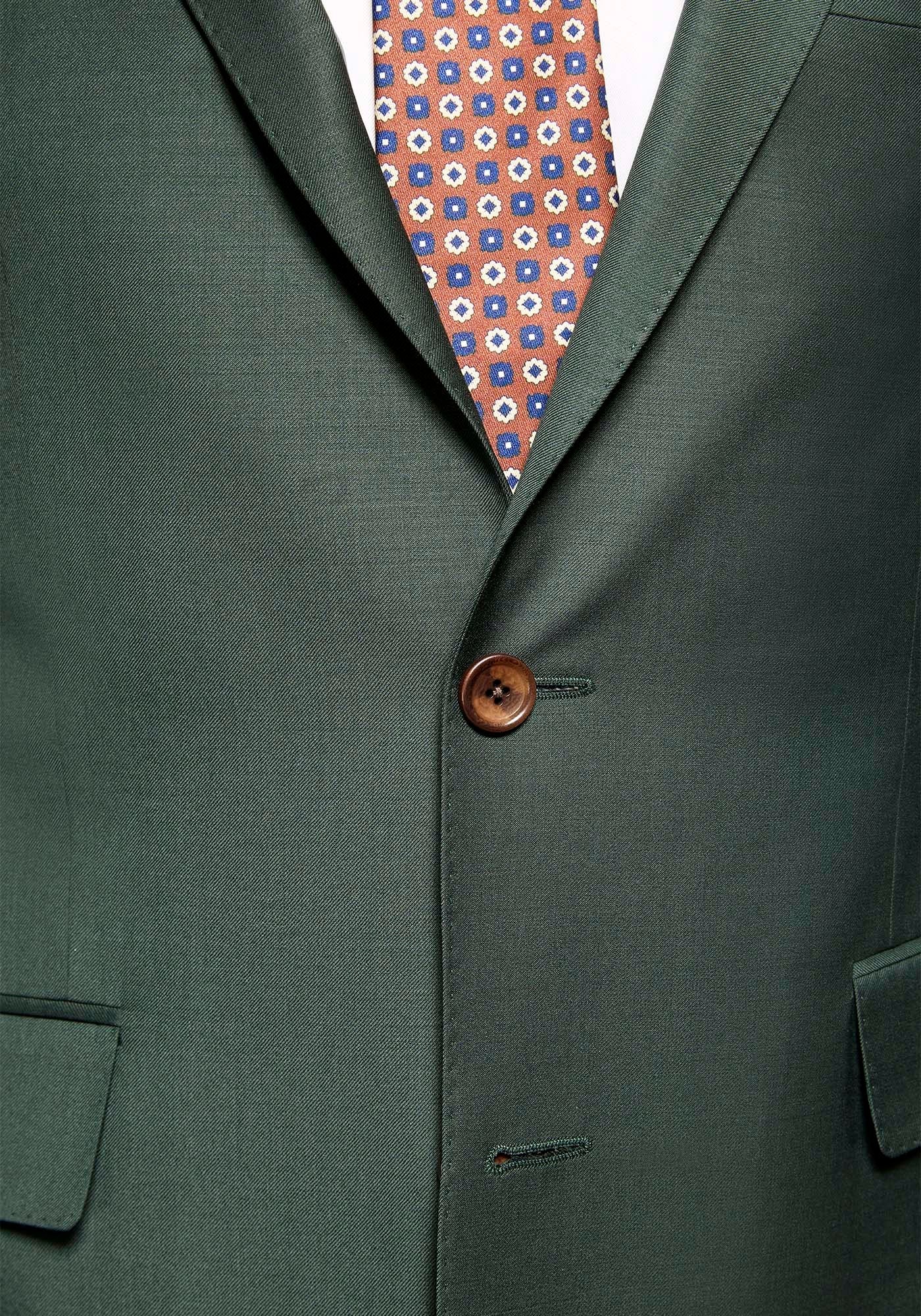 The Veritas Solid Forest Green Suit - Image 6