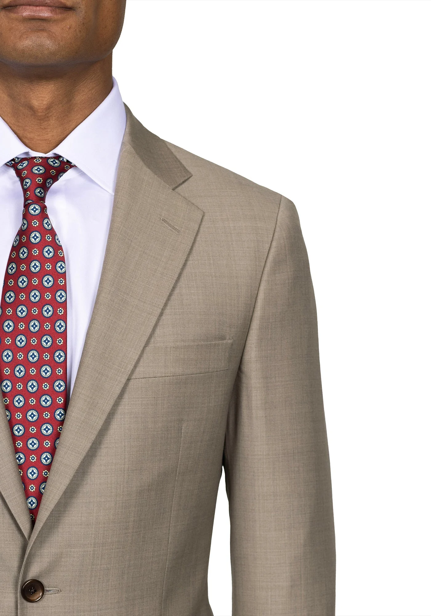 The Veritas Solid Light Brown Suit - Image 3