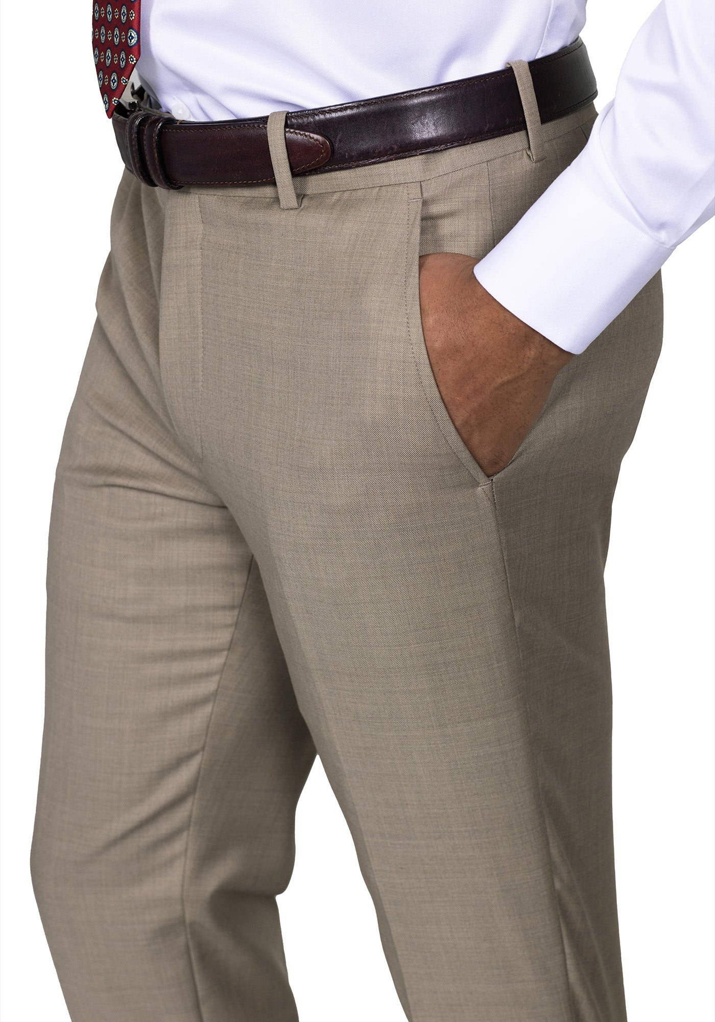 The Veritas Solid Light Brown Suit - Image 7