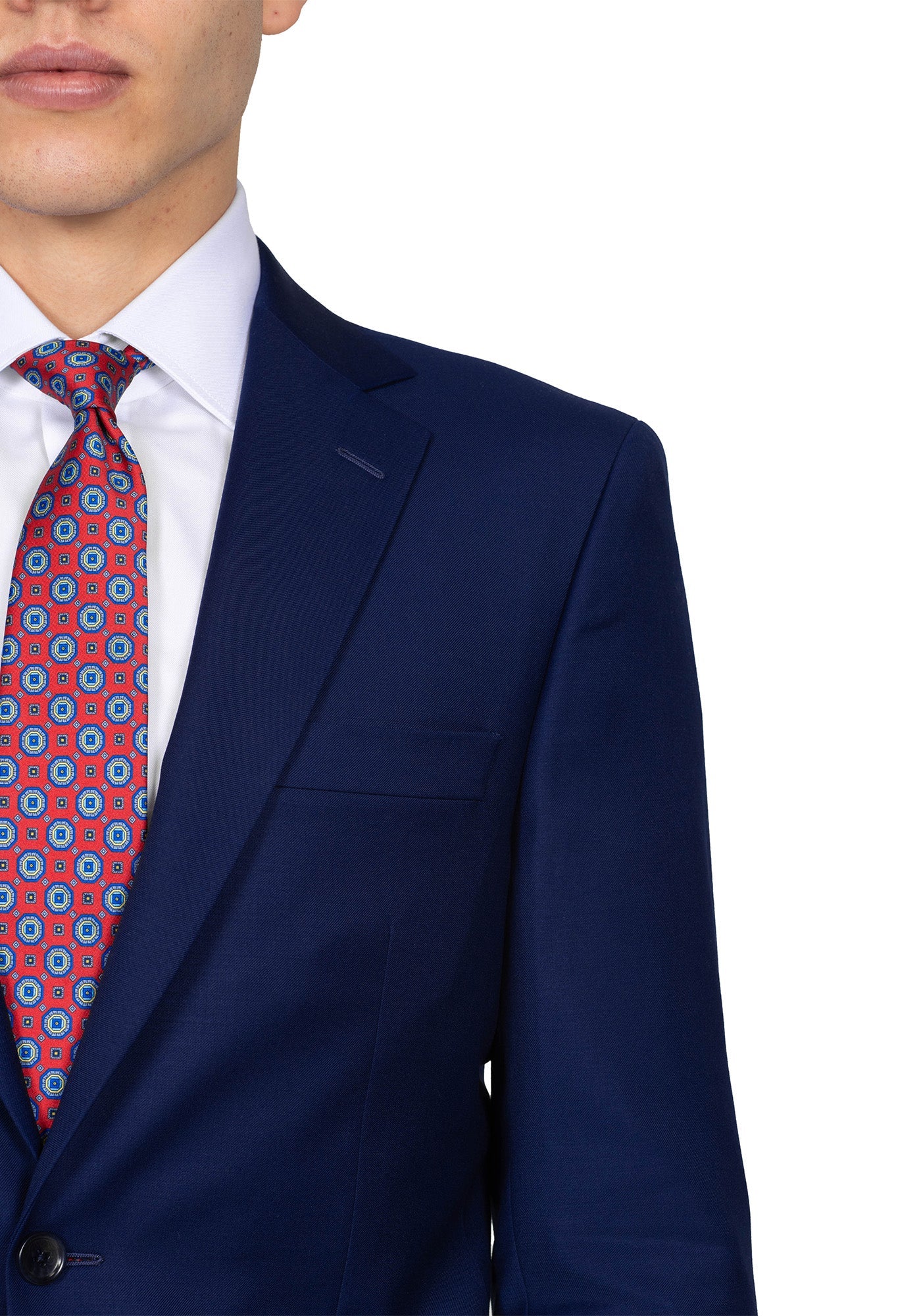 The Cornerstone Solid Navy Blue Suit - Image 3