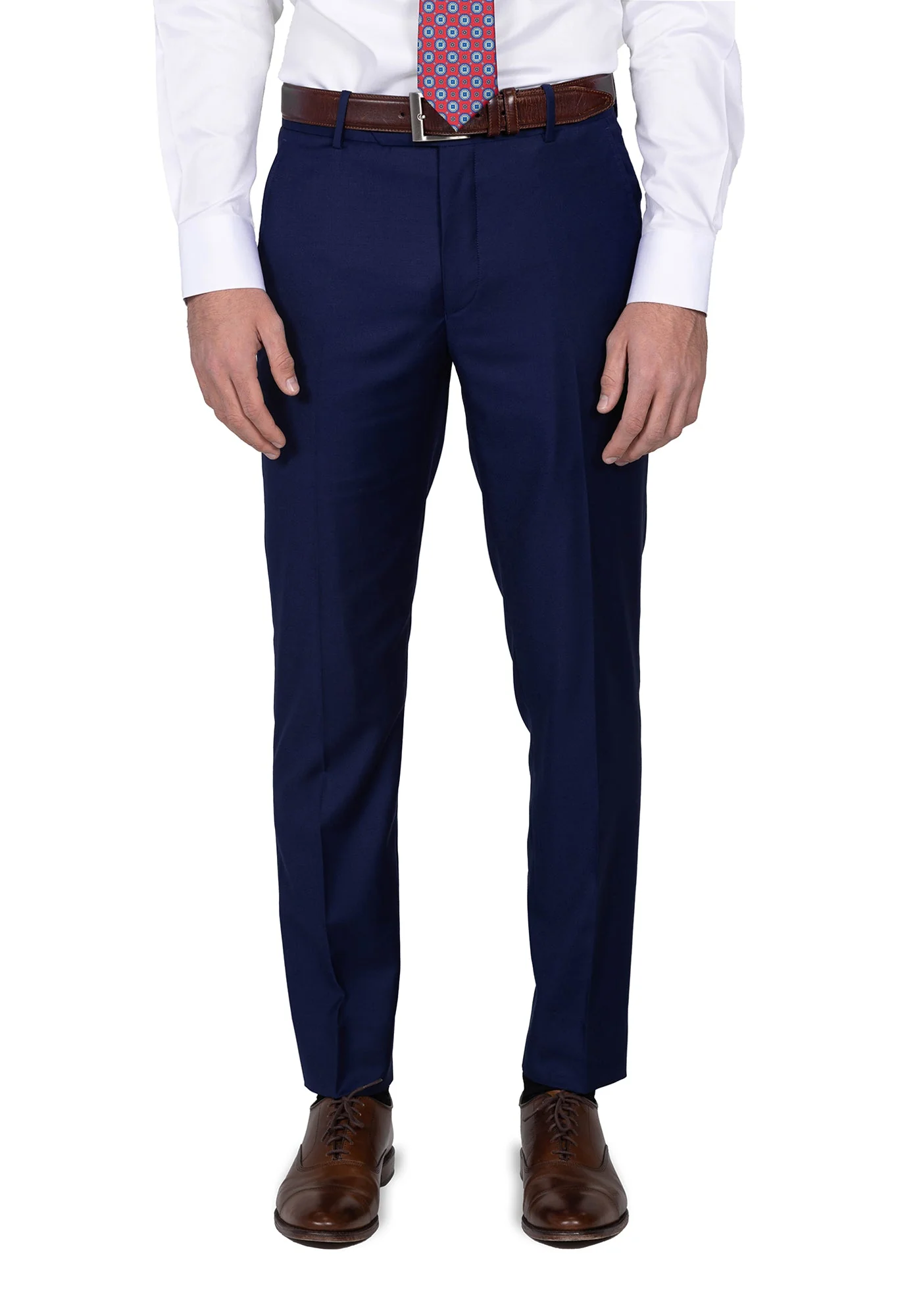 The Cornerstone Solid Navy Blue Suit - Image 6