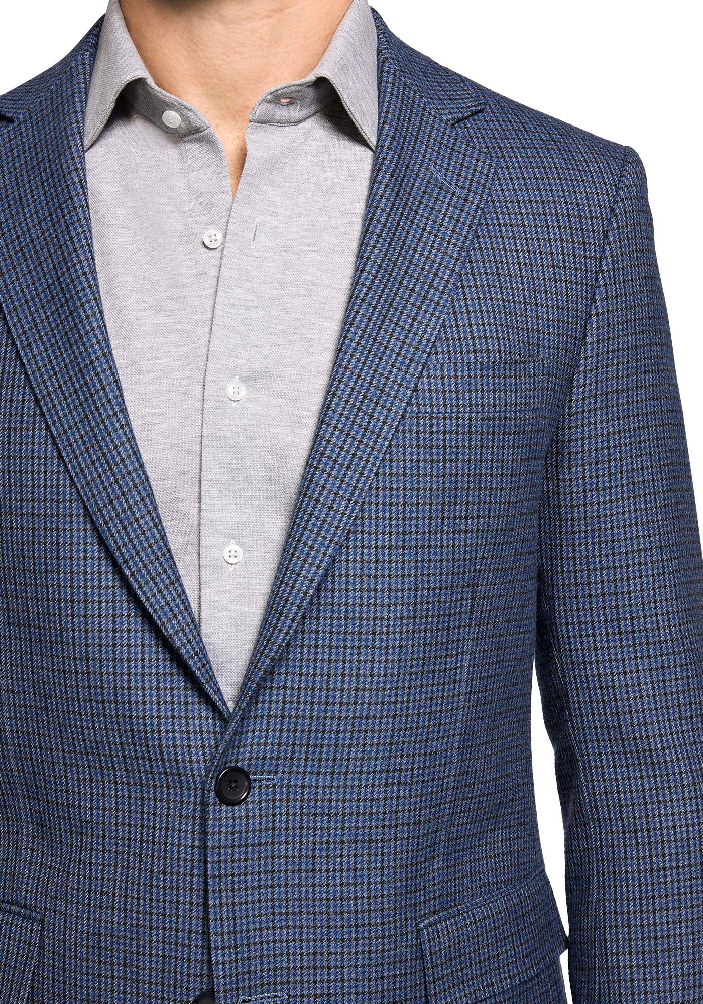Steel Blue Houndstooth Flannel Blazer - Image 4