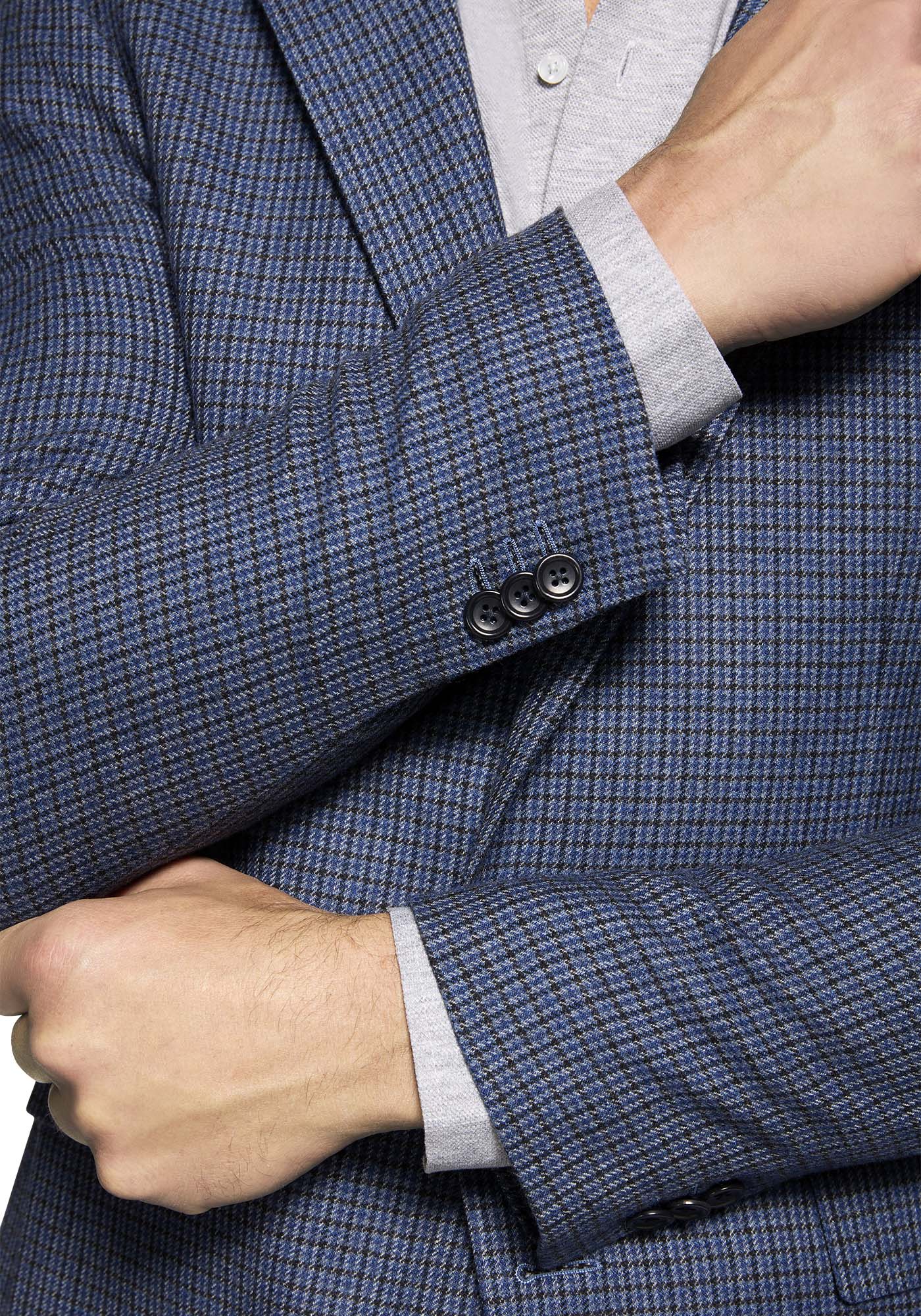 Steel Blue Houndstooth Flannel Suit - Image 4