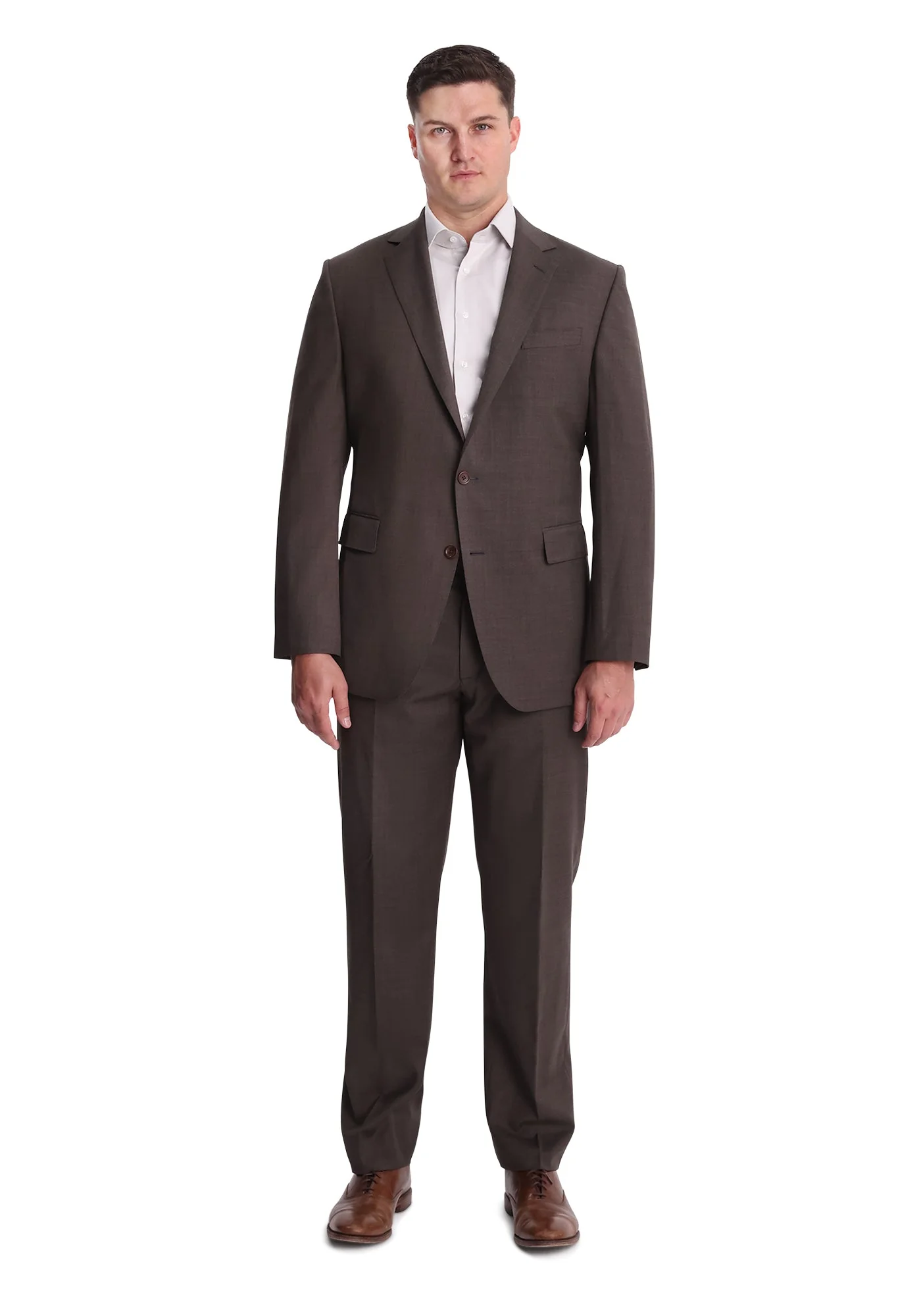Stretch Brown Sharkskin Blazer