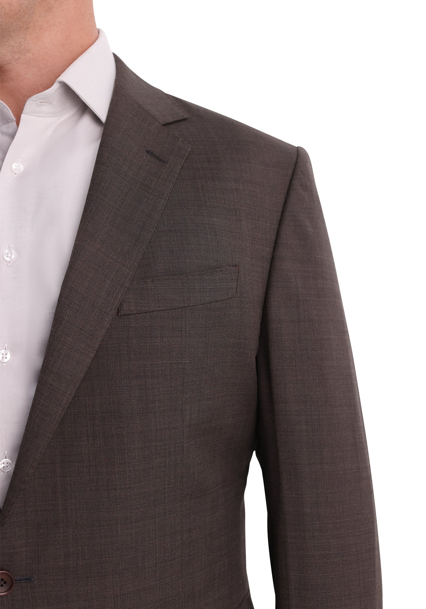 Stretch Brown Sharkskin Suit - Image 4