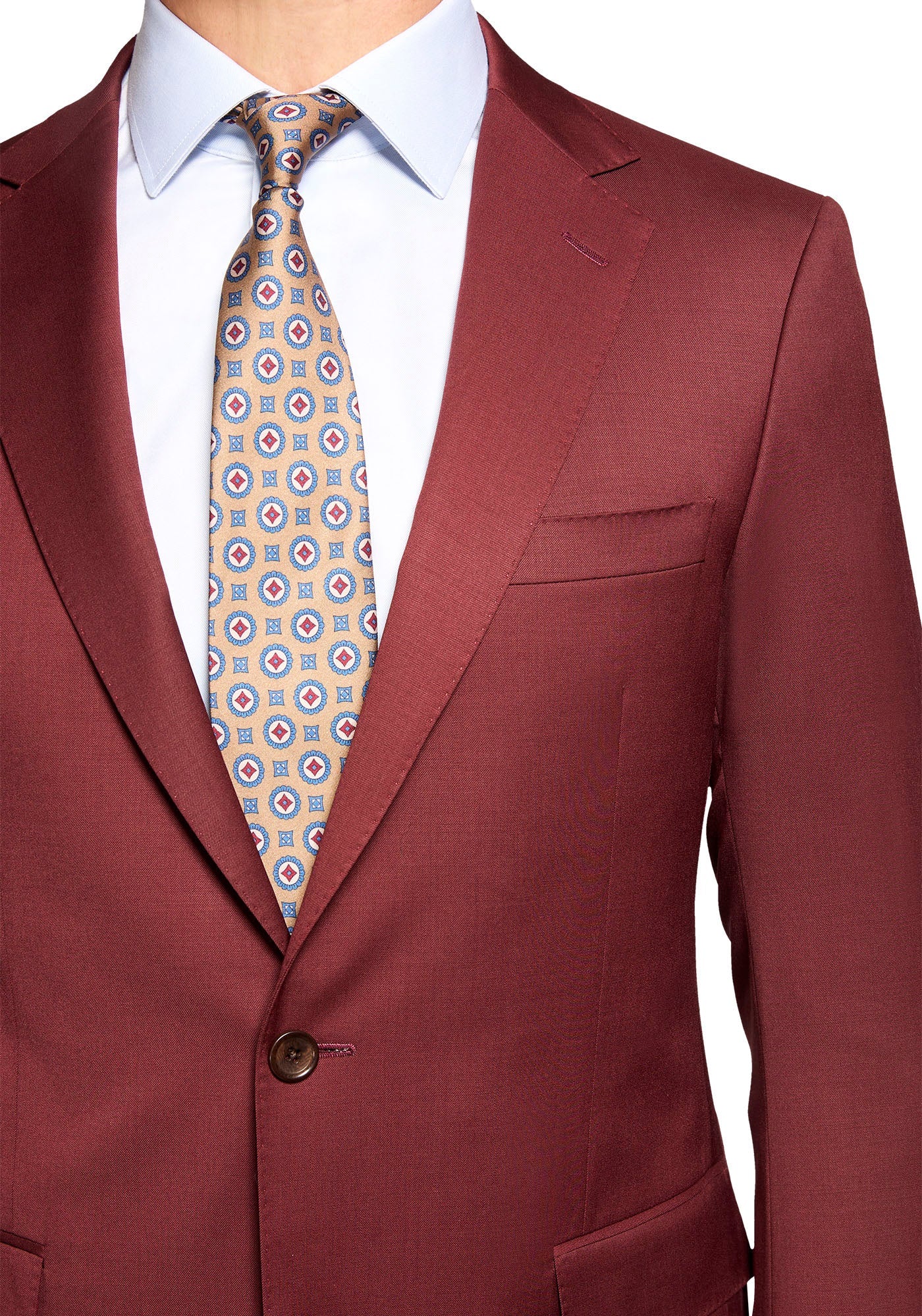 Stretch Burgundy Suit - Image 3