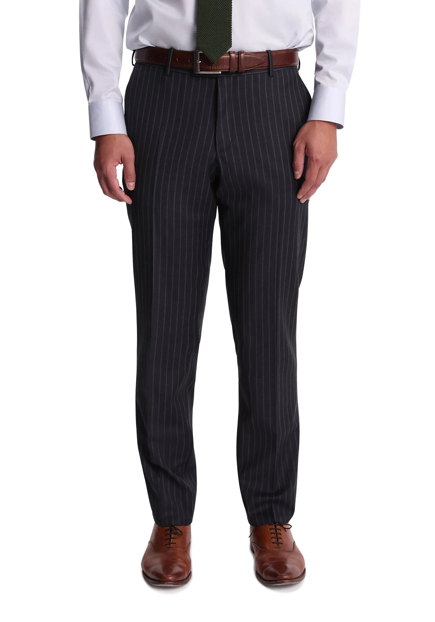 Stretch Charcoal Chalkstripe Dress Pants