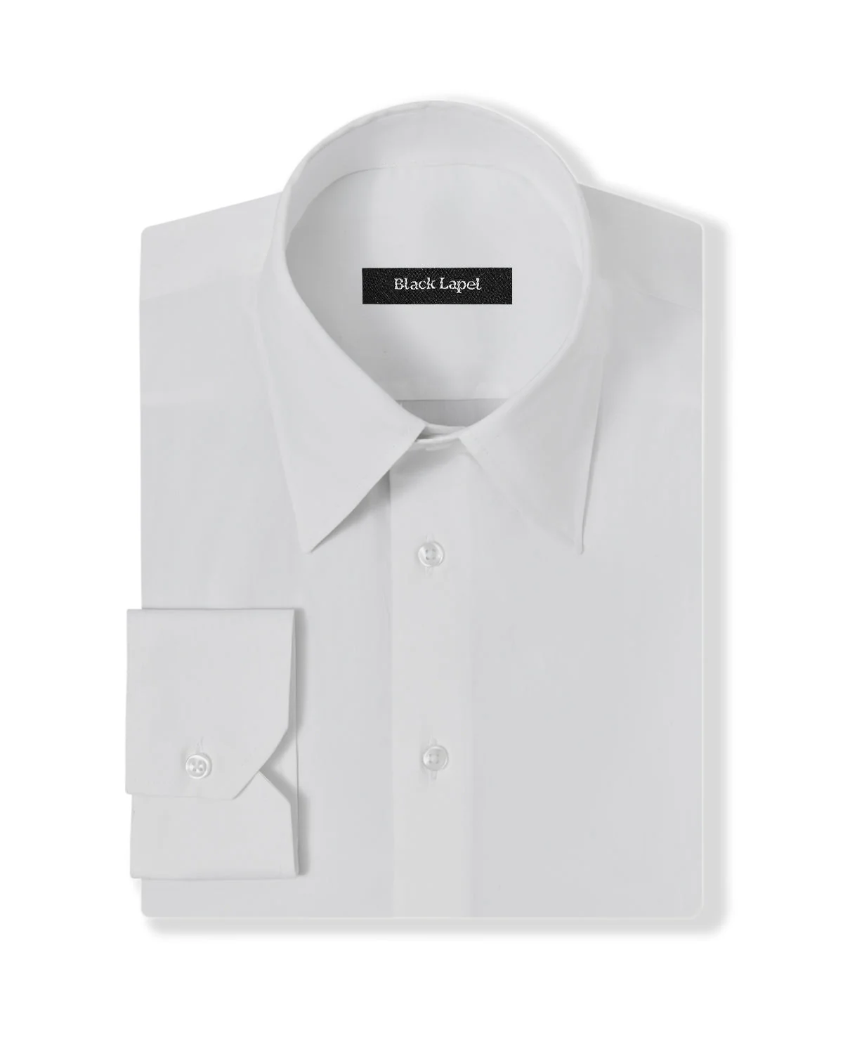 Stretch Cotton Blend White Dress Shirt