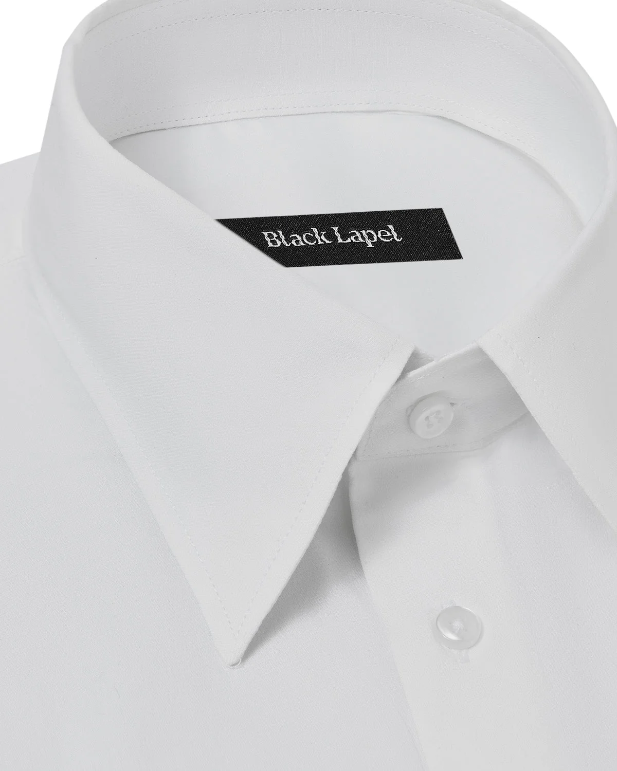 Stretch Cotton Blend White Dress Shirt - Image 2