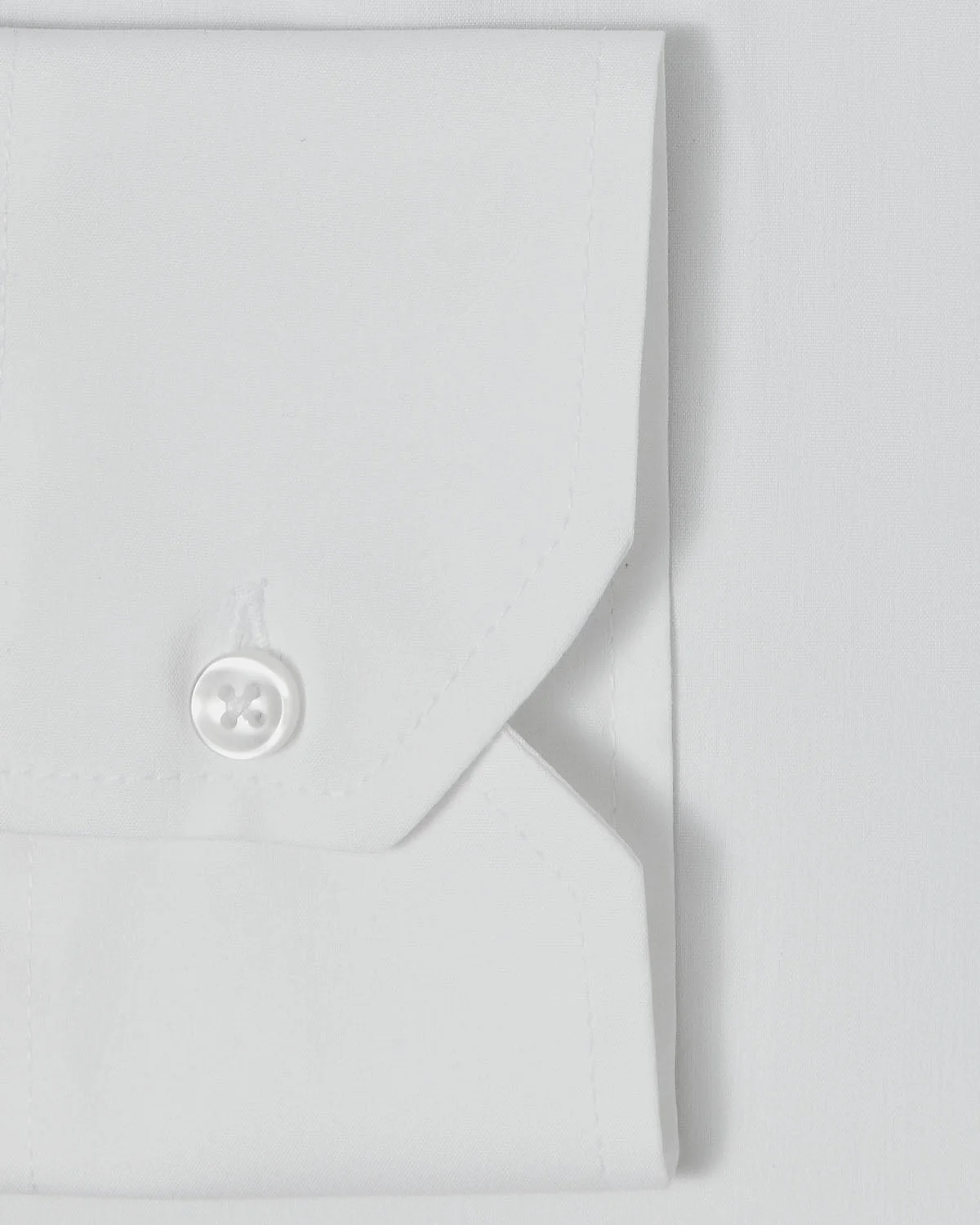 Stretch Cotton Blend White Dress Shirt - Image 3