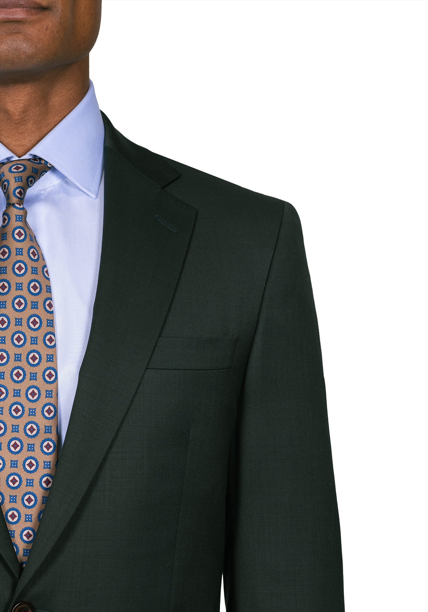 Stretch Green Solid Suit - Image 3