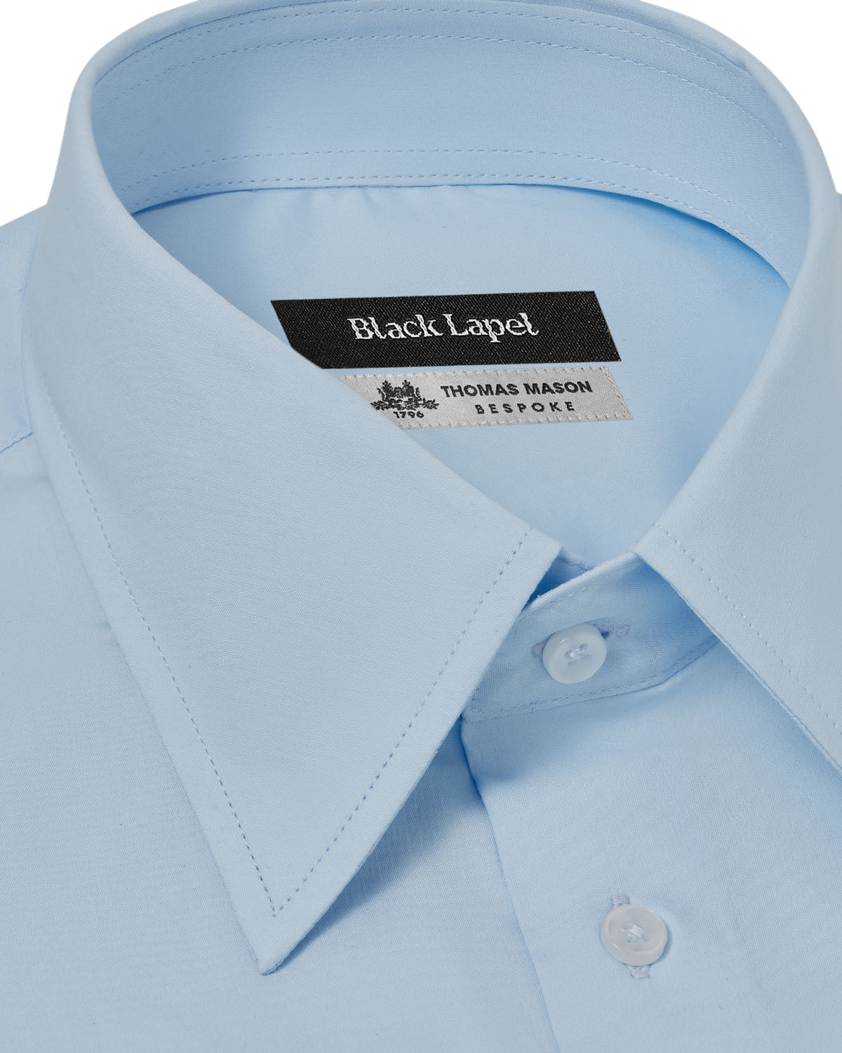 Stretch Light Blue Poplin Dress Shirt - Image 2