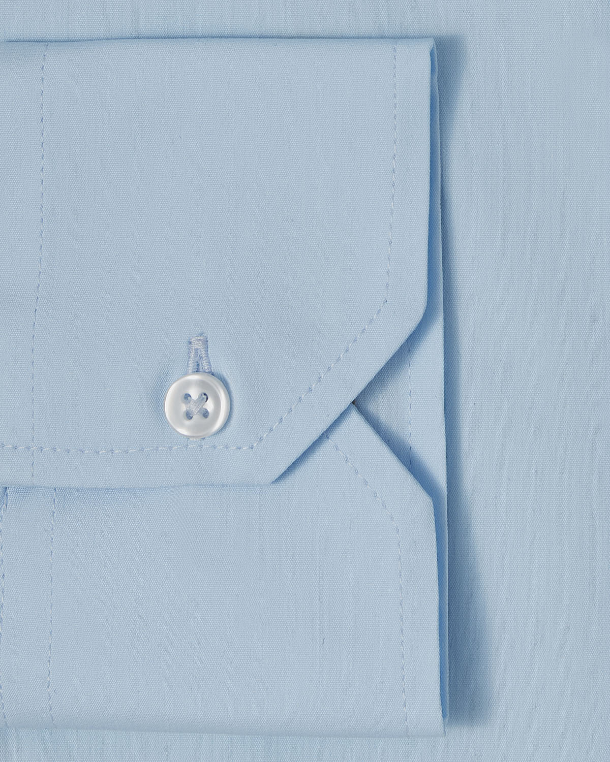 Stretch Light Blue Poplin Dress Shirt - Image 3