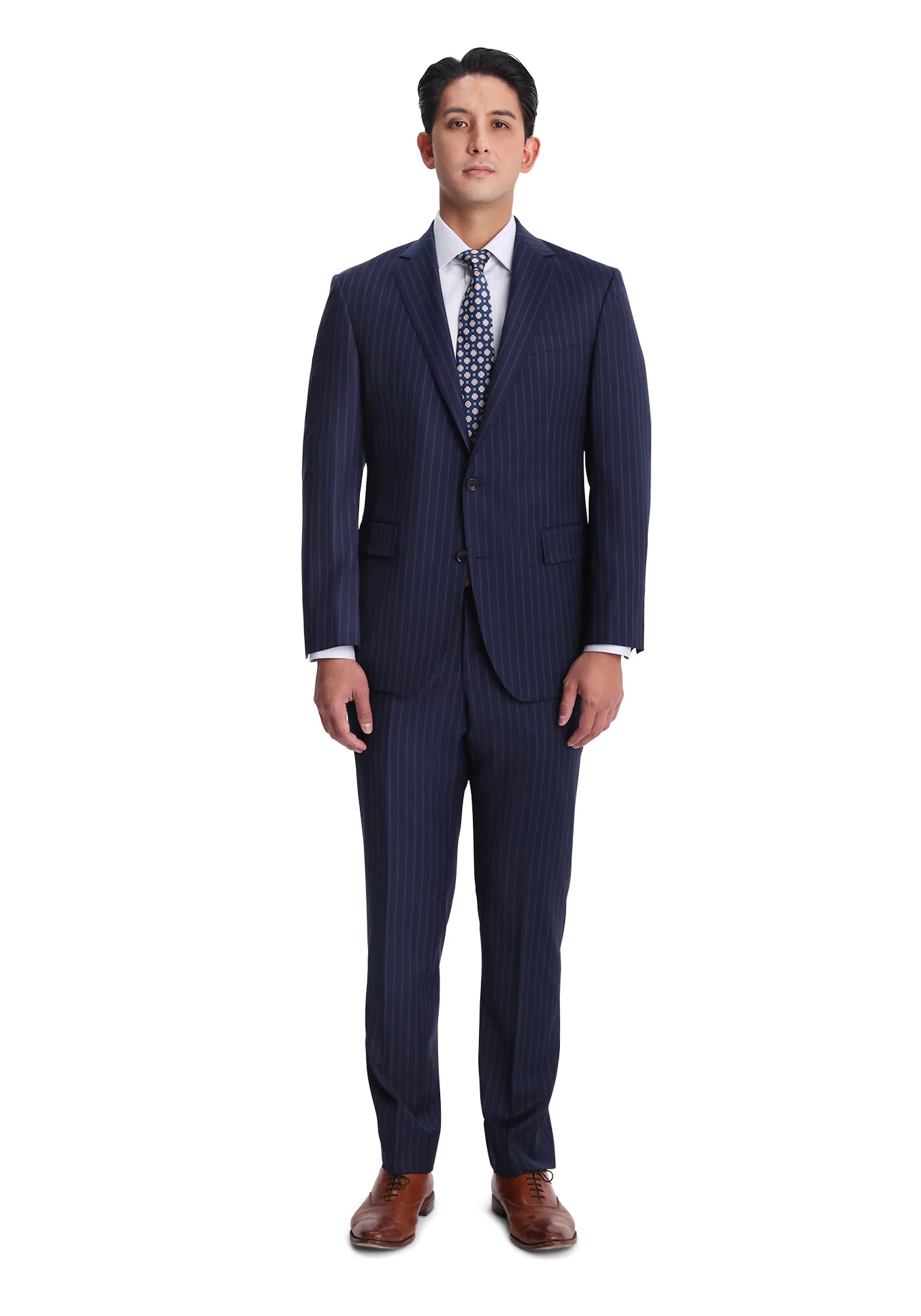 Stretch Navy Chalkstripe Suit