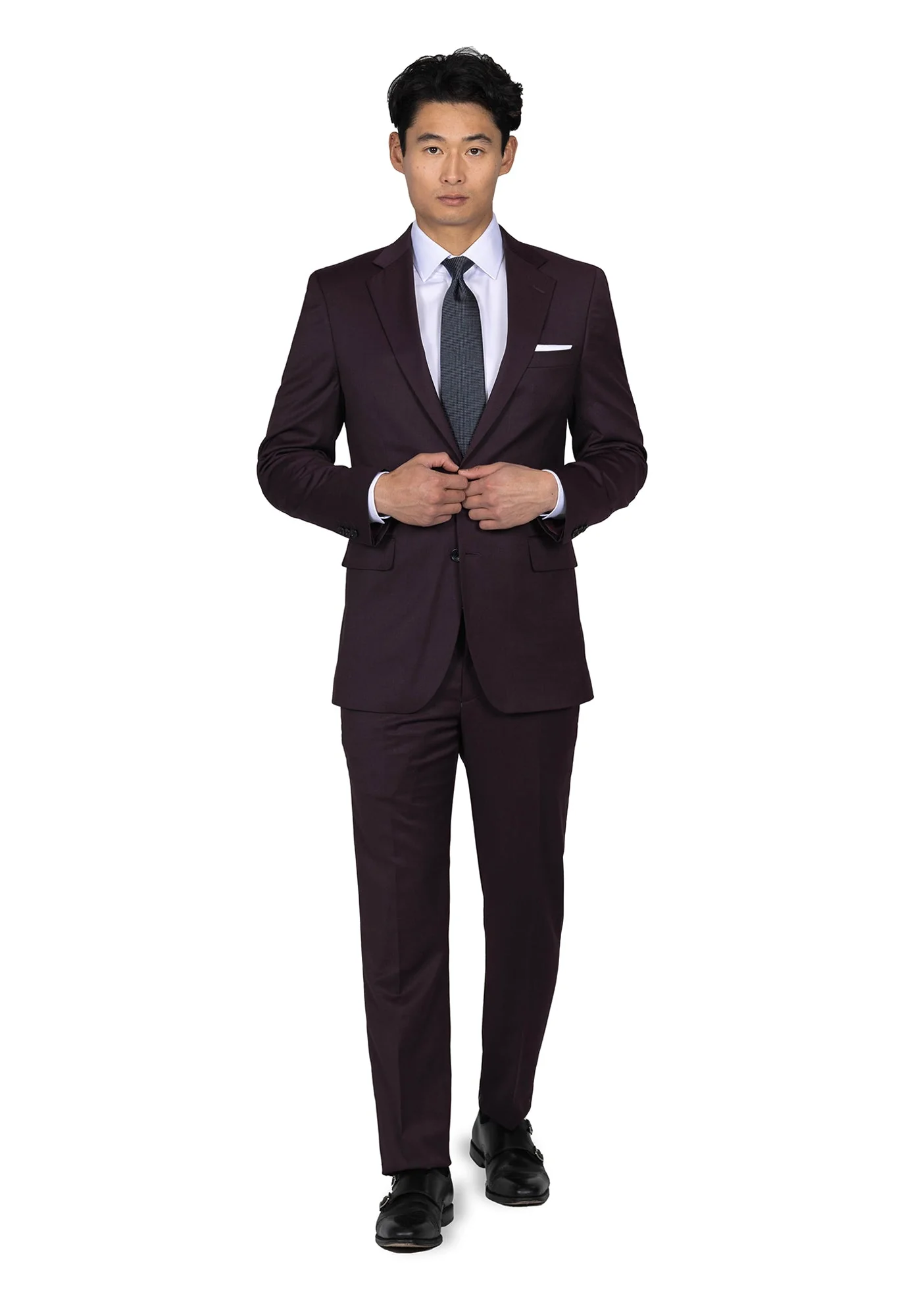 Stretch Plum Solid Suit - Image 2