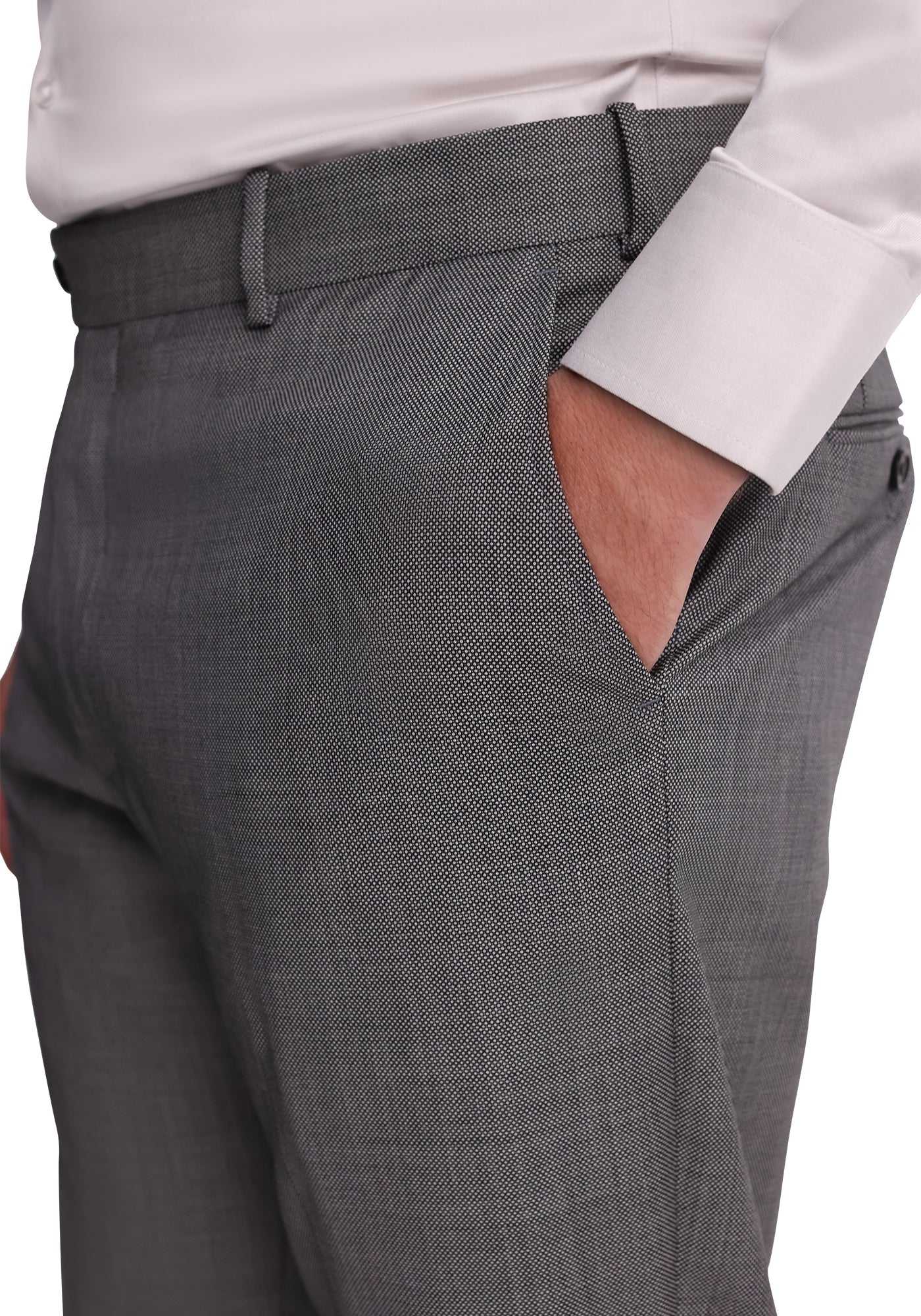 Stretch Taupe Birdseye Suit - Image 7