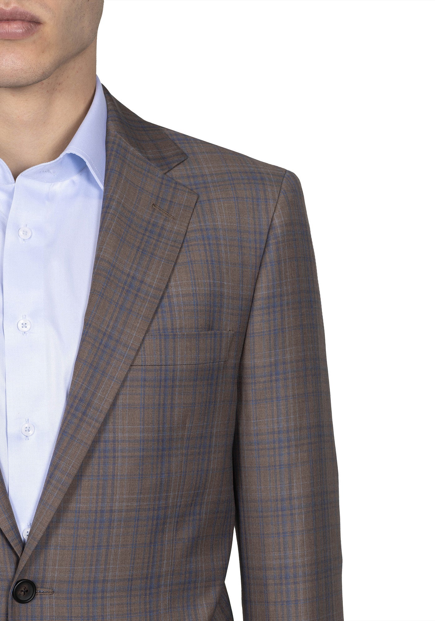 Tan and Blue Plaid Suit - Image 4