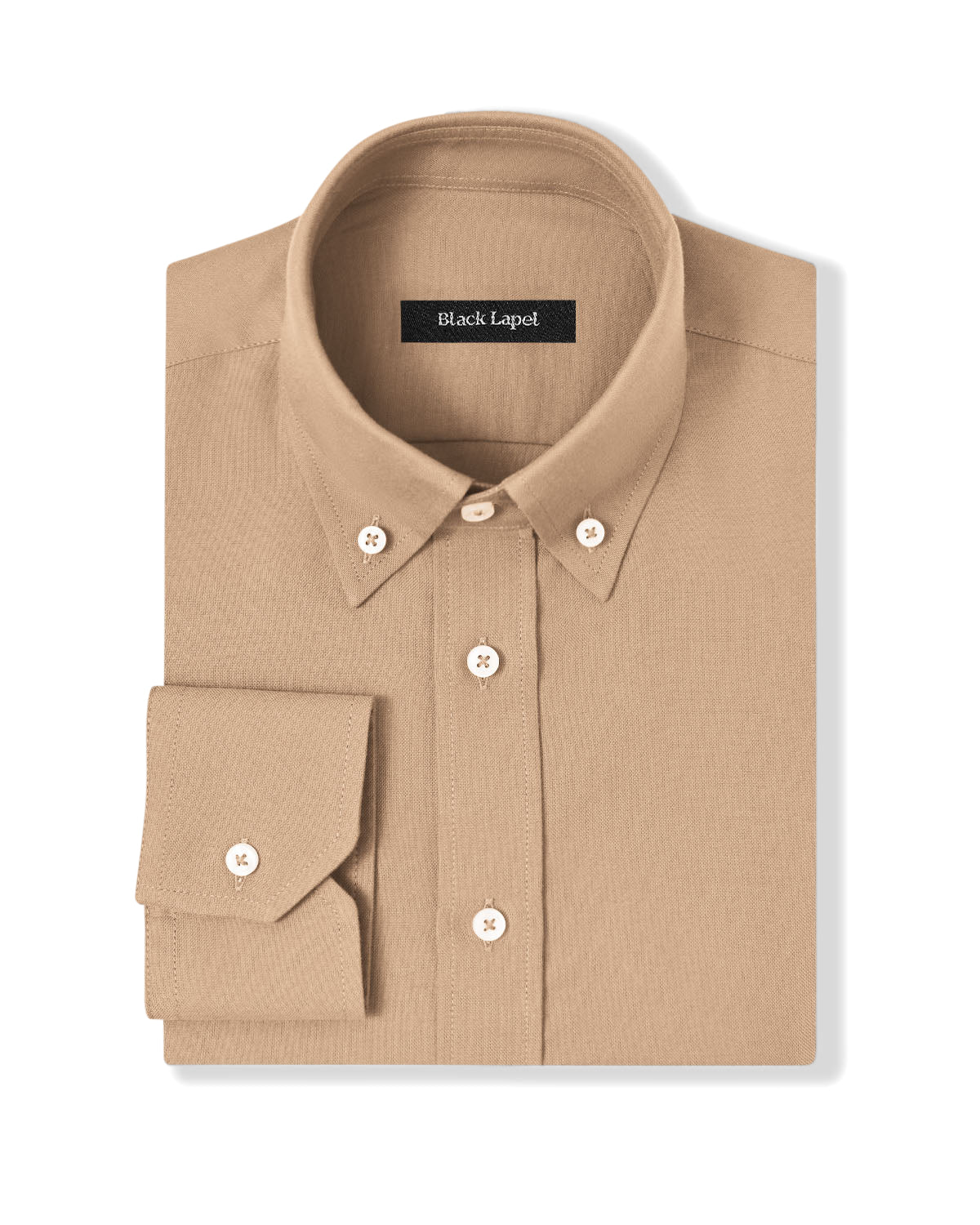 Tan Brushed Oxford Dress Shirt