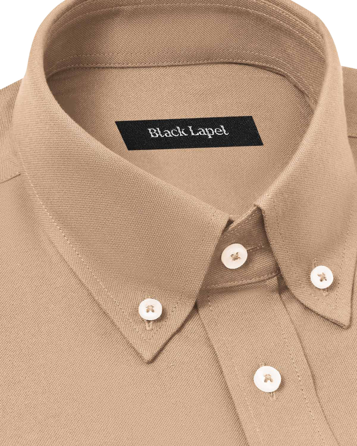 Tan Brushed Oxford Dress Shirt - Image 2