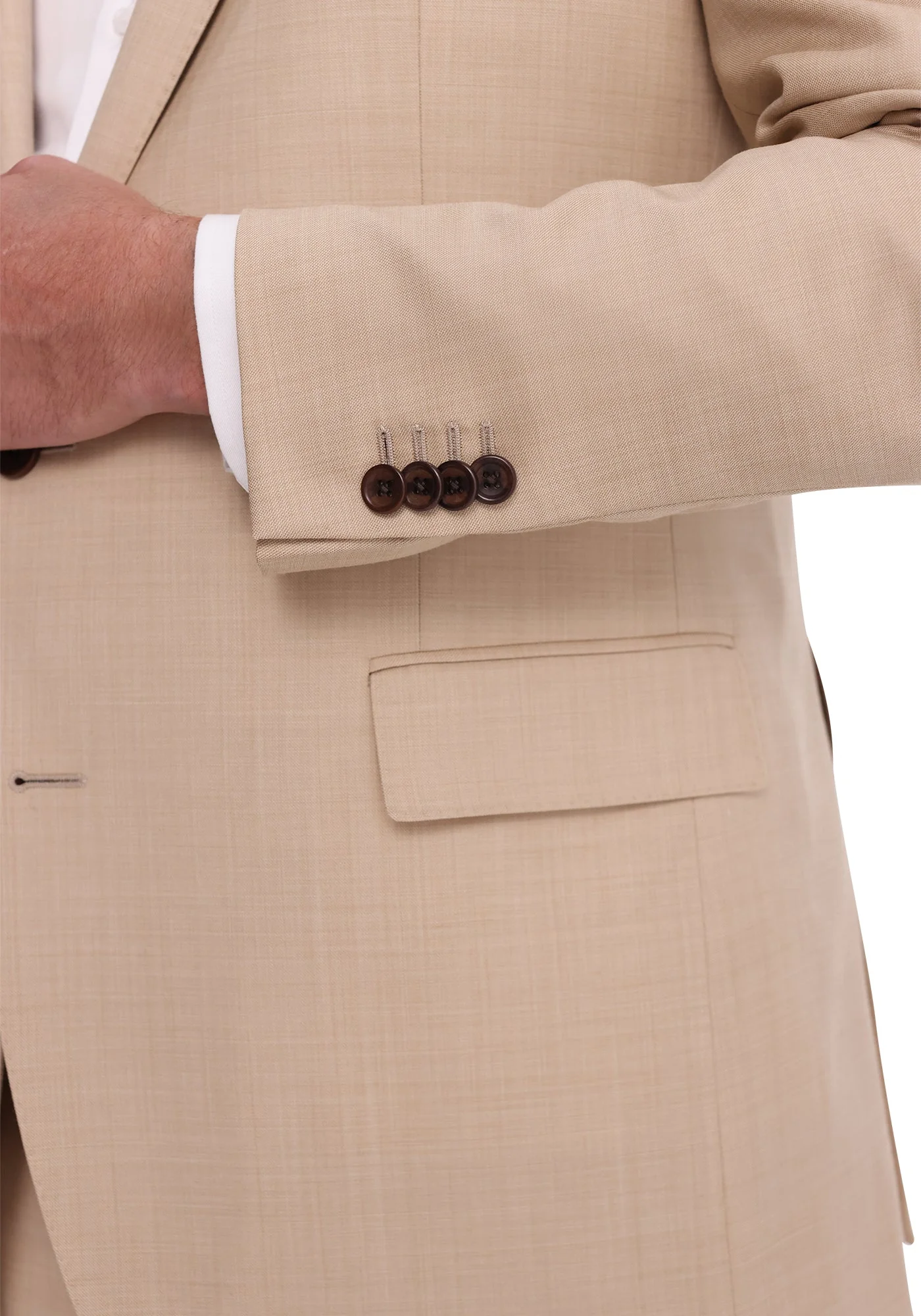 Tan Merino Wool Suit - Image 5