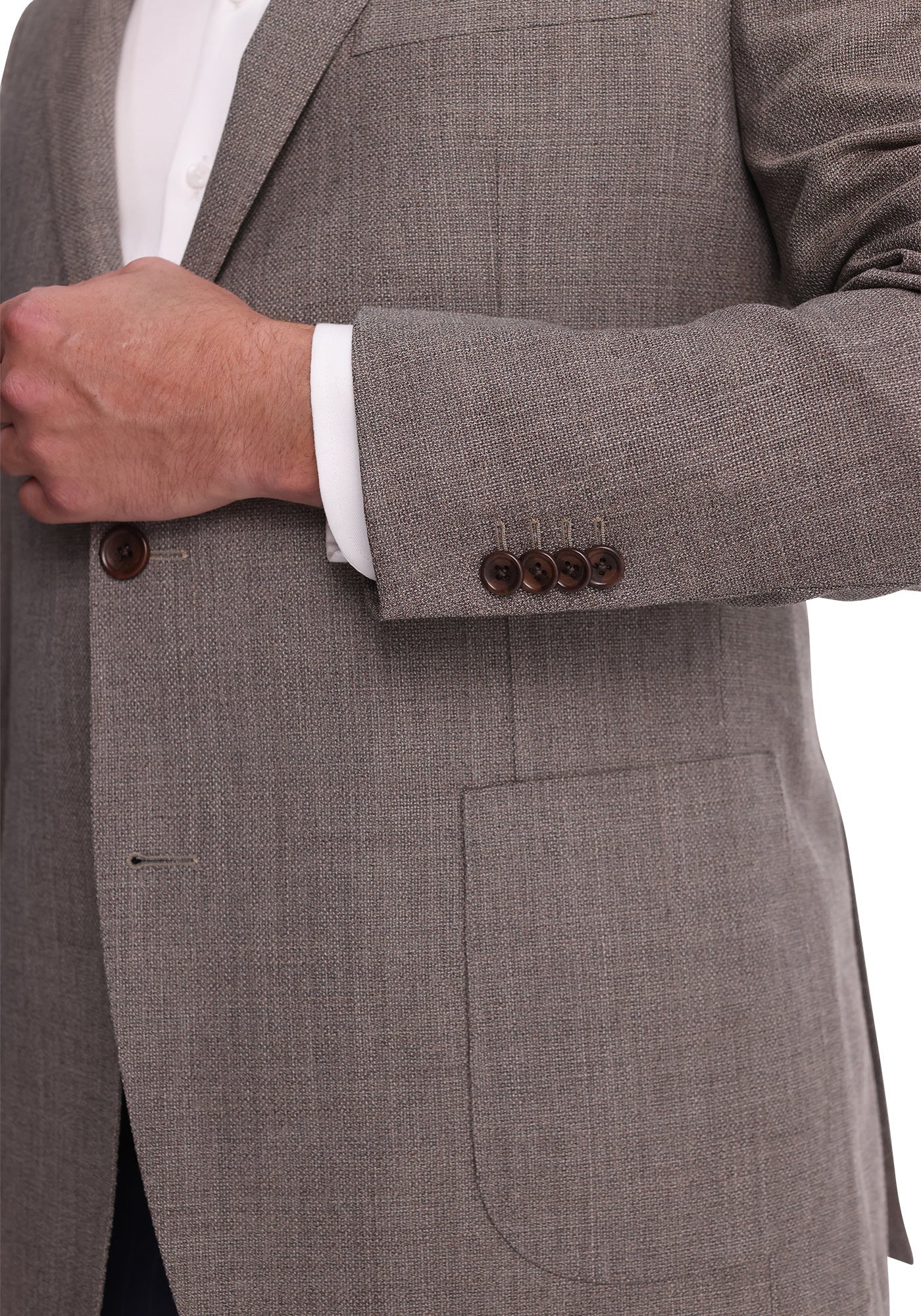 Taupe Hopsack Blazer - Image 5