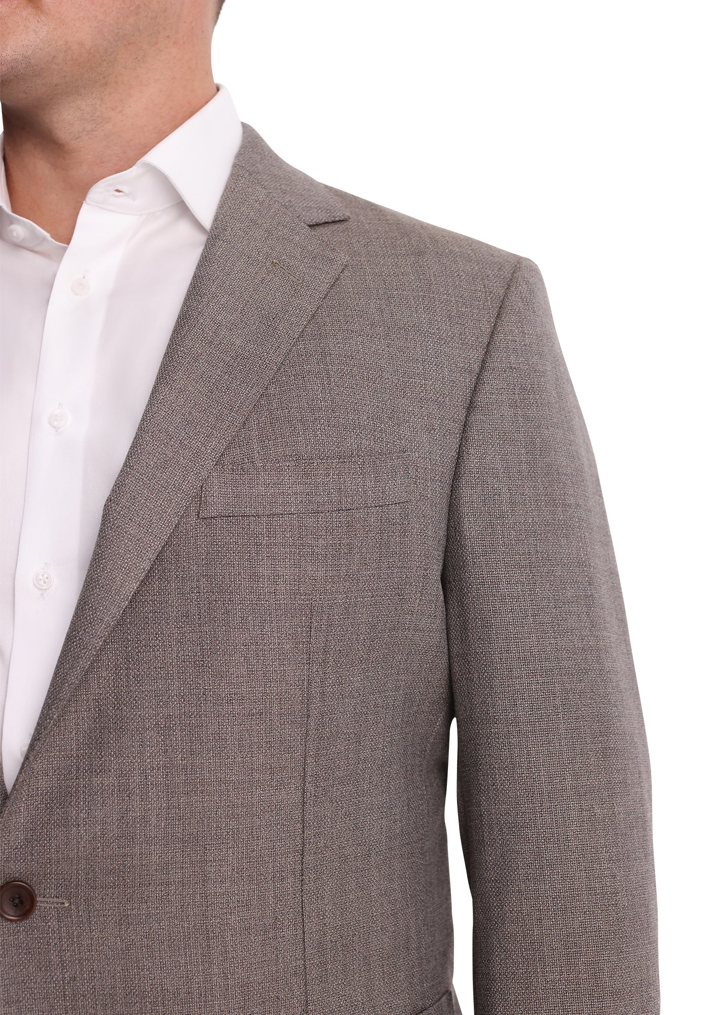 Taupe Hopsack Suit - Image 4