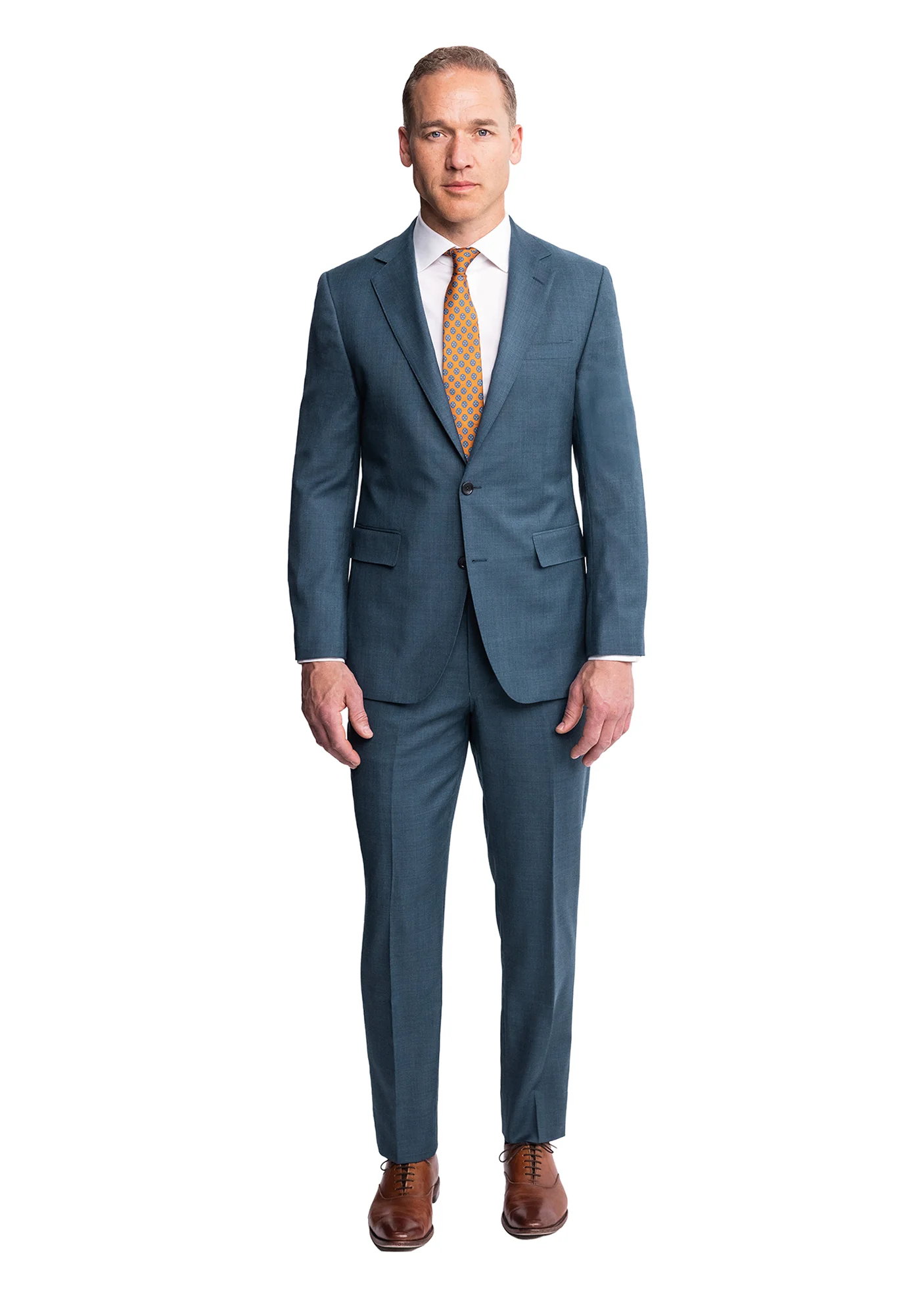 Teal Glen Plaid Merino Suit - Image 6