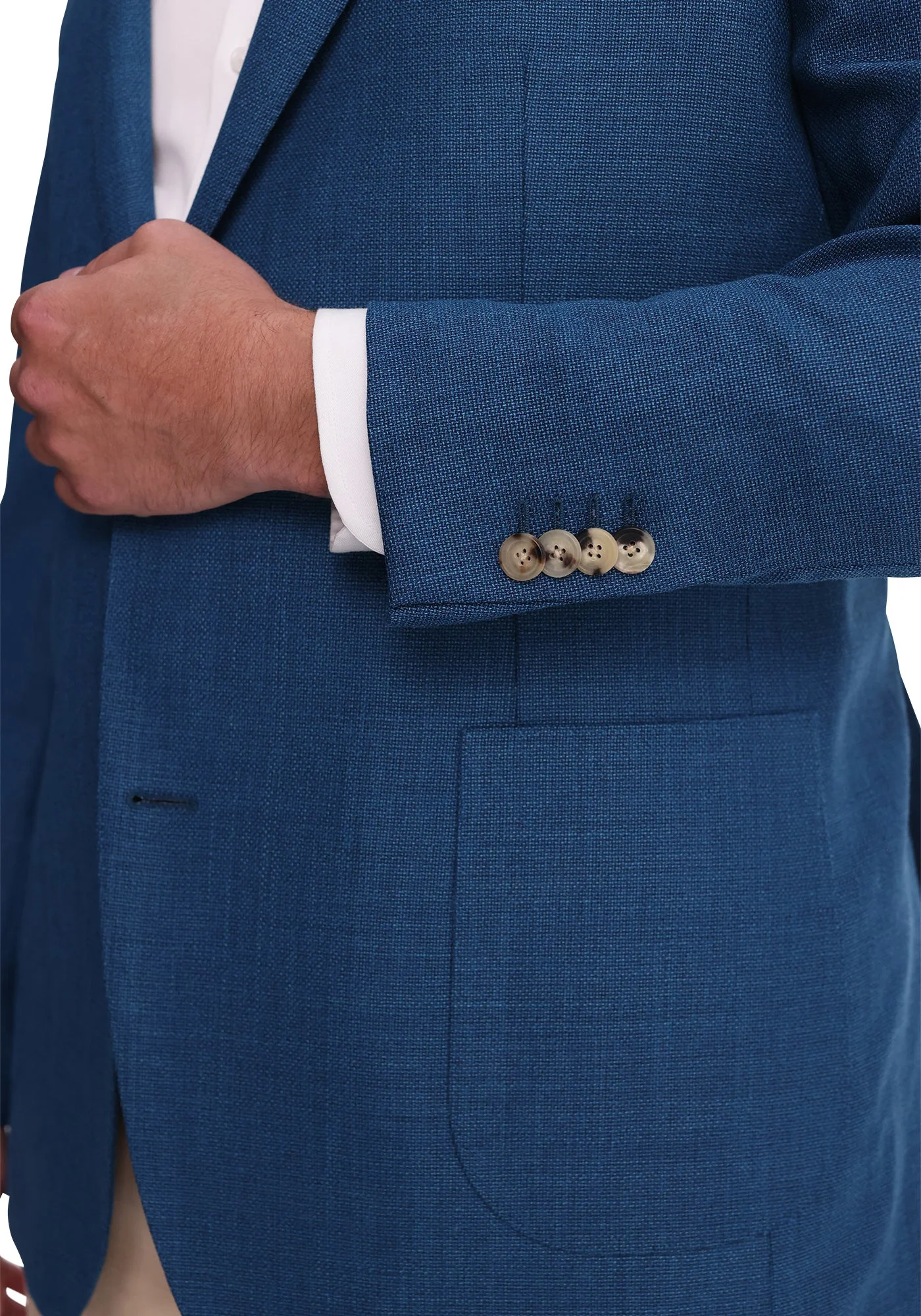 Teal Hopsack Blazer - Image 5