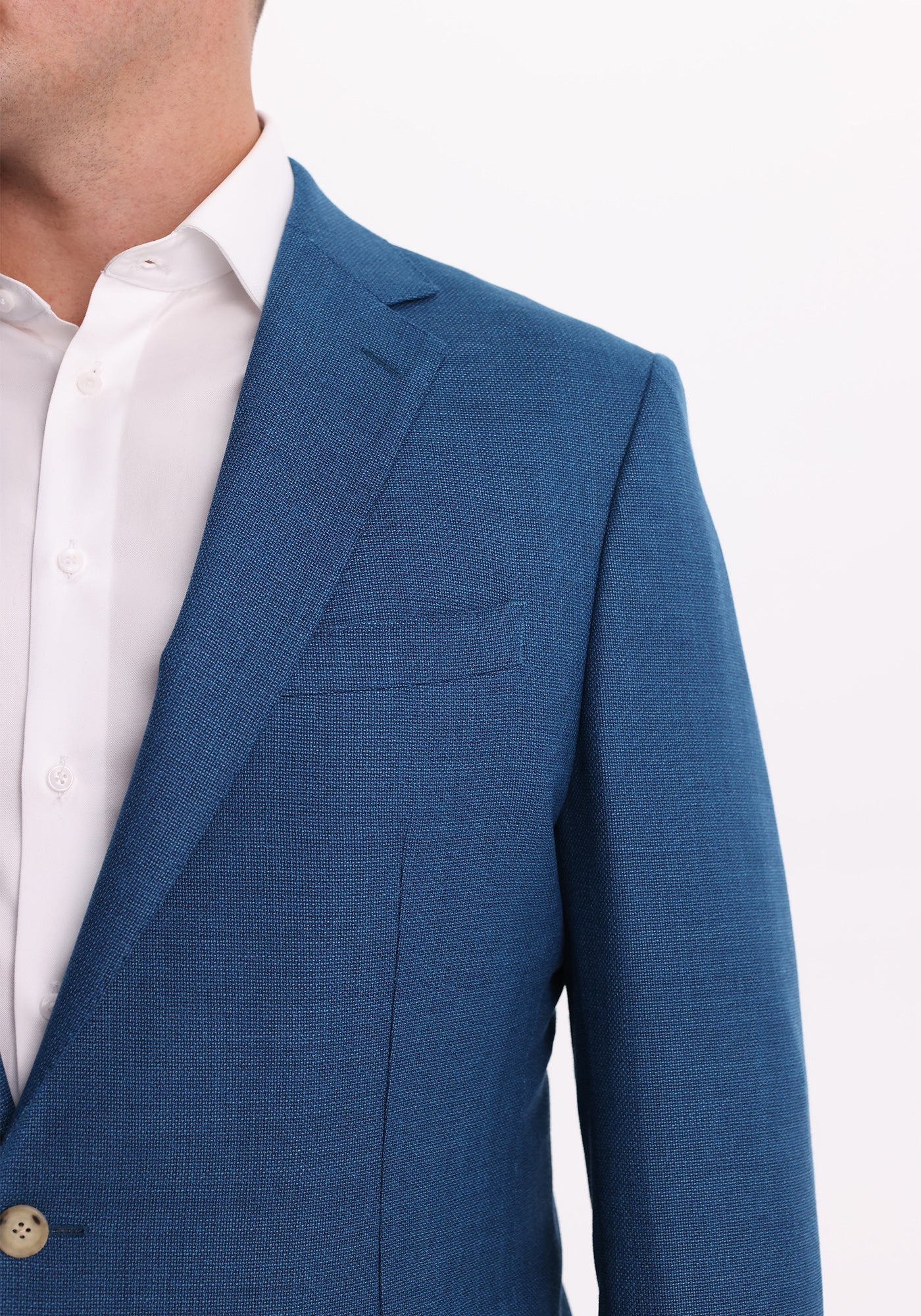 Teal Hopsack Dress Pants