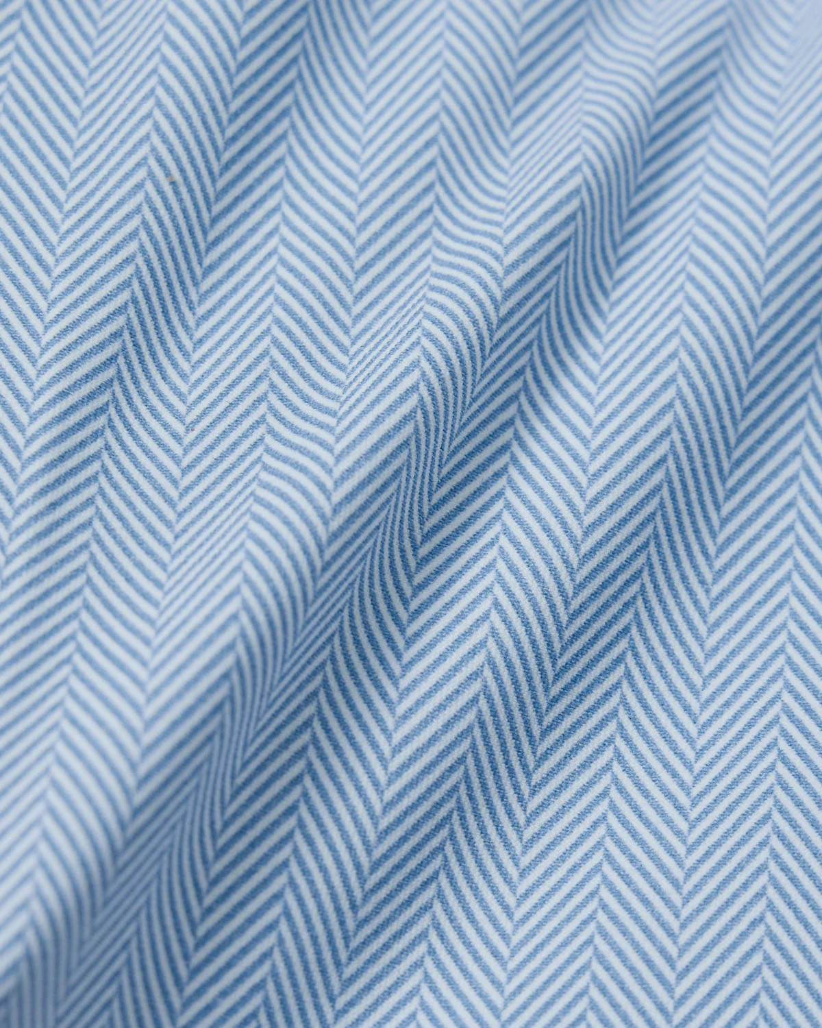 Ultra Comfort Blue Herringbone Dress Shirt - Image 4
