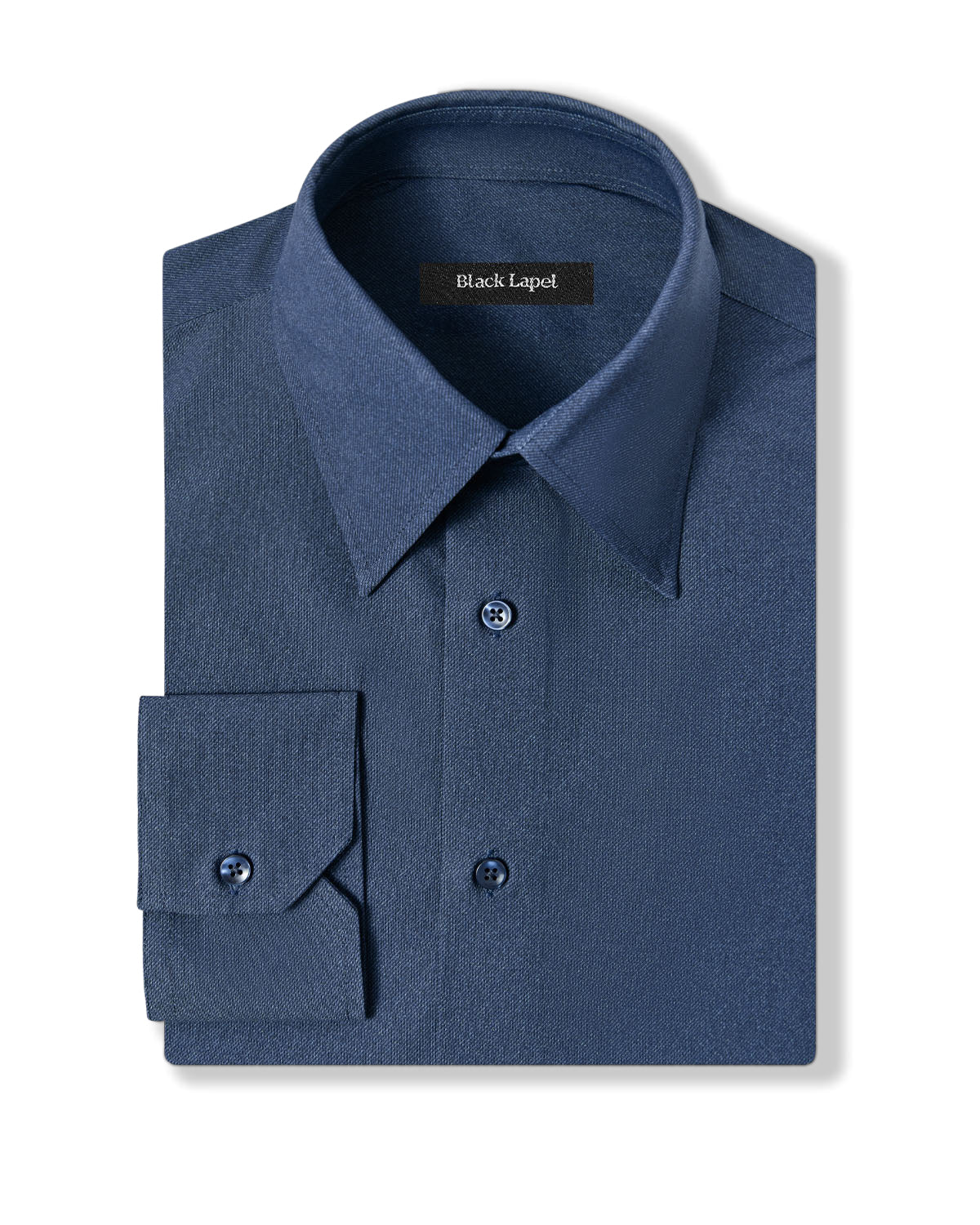 Ultra Comfort Navy Twill Dress Shirt