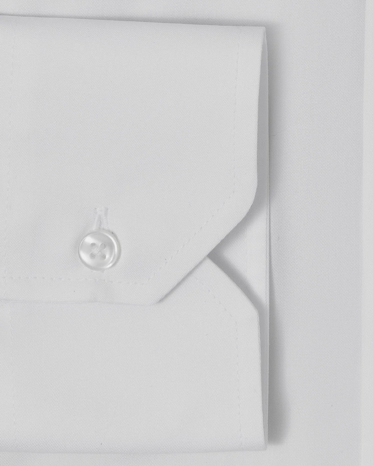 White Fine Twill Dress Shirt - Image 3