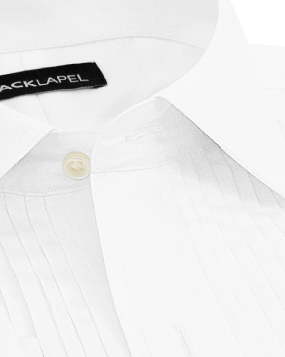 White Pleated Tuxedo Shirt - Image 2