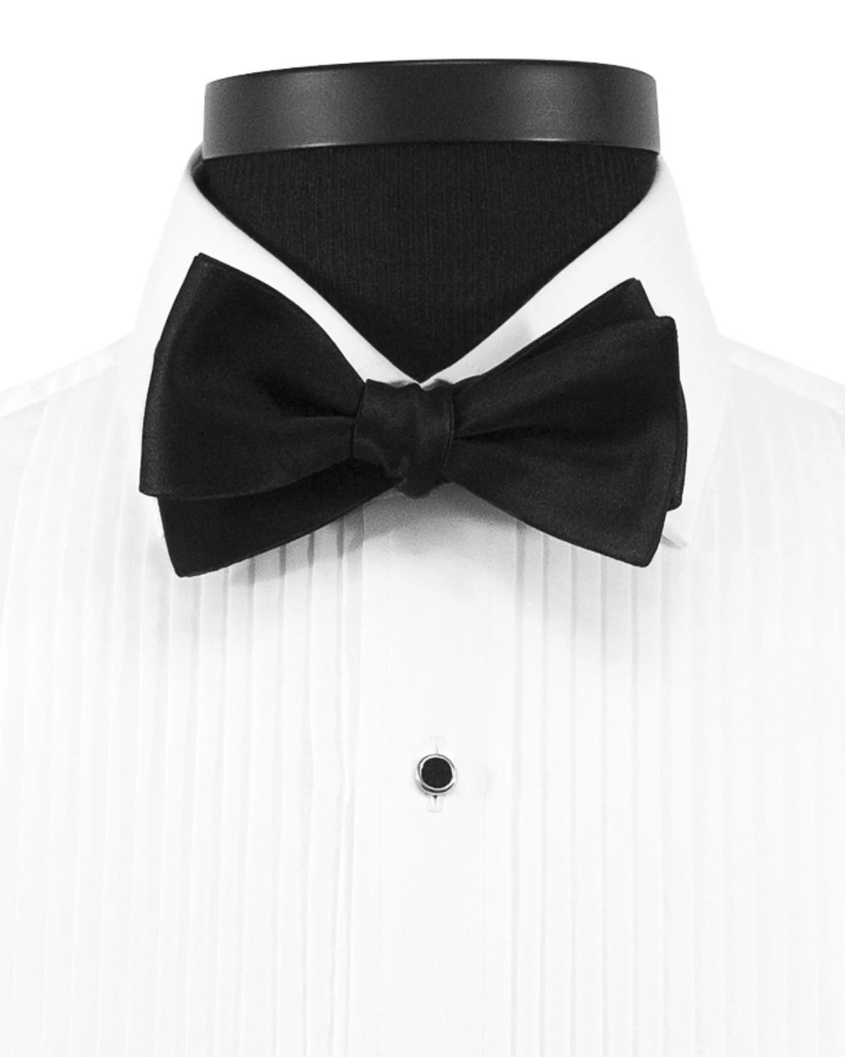 White Pleated Tuxedo Shirt - Image 3